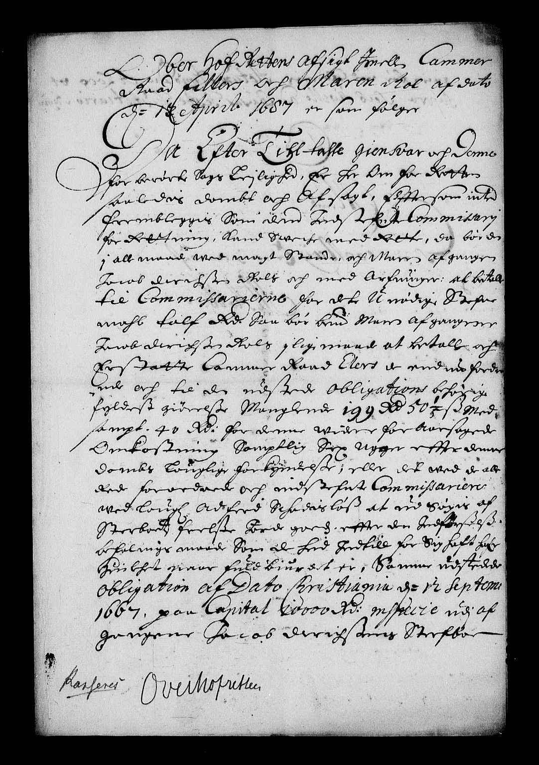 Stattholderembetet 1572-1771, RA/EA-2870/Af/L0002: Avskrifter av vedlegg til originale supplikker, nummerert i samsvar med supplikkbøkene, 1687-1689, p. 124
