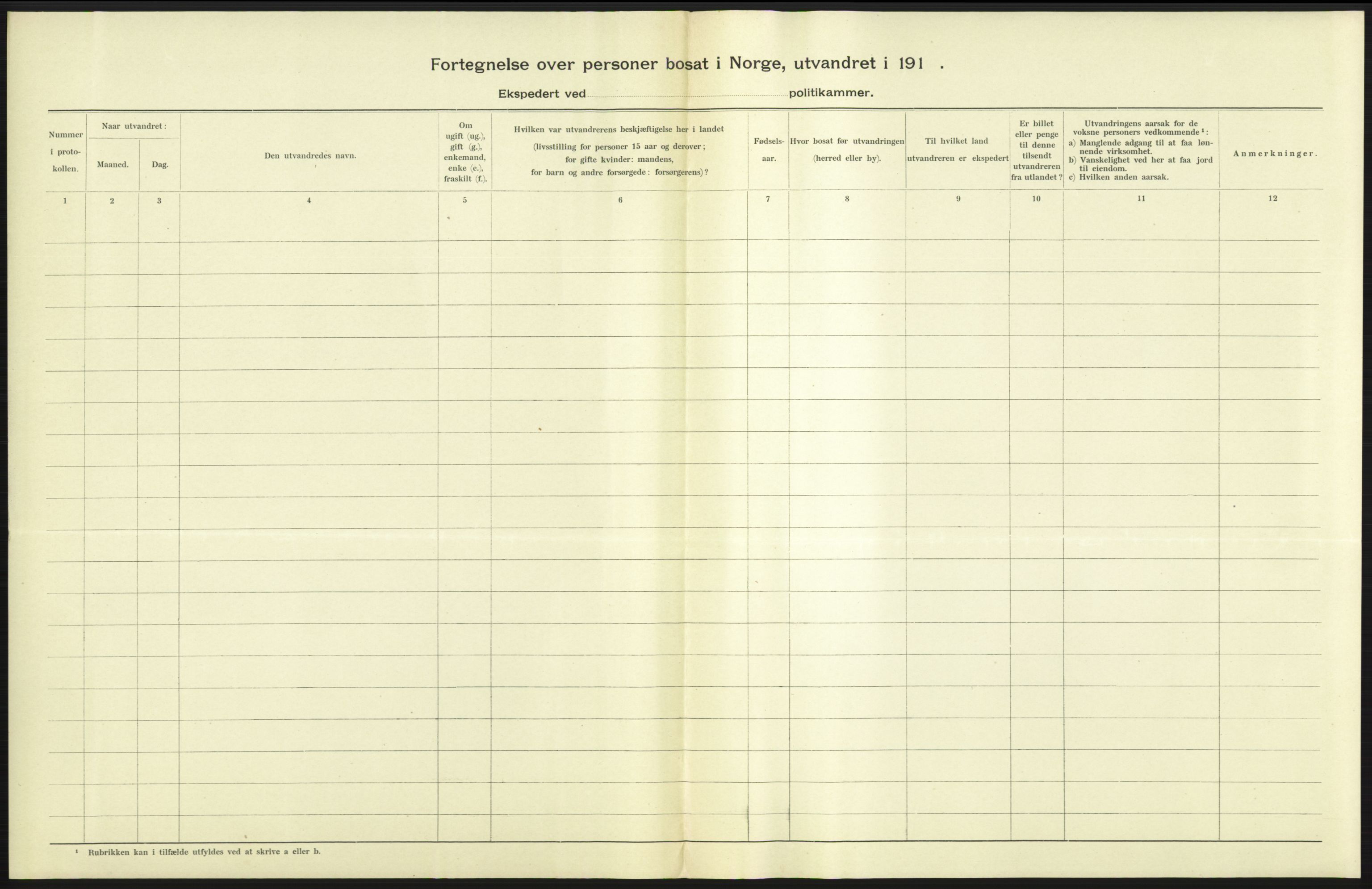 Nord-Jarlsberg politikammer, AV/SAKO-A-739/I/Ia/Iab/L0001: Emigrantprotokoll, 1912-1918, p. 111