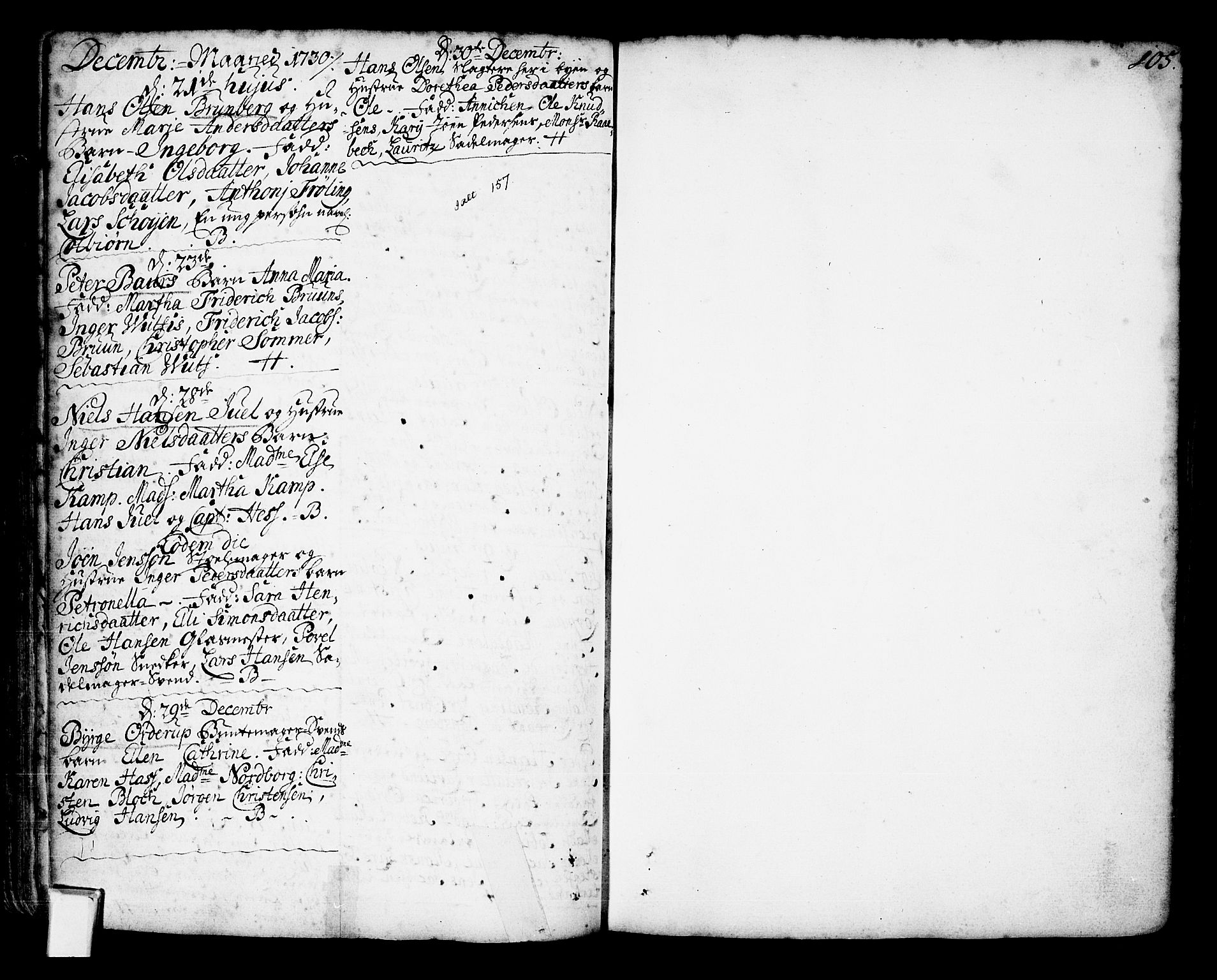 Oslo domkirke Kirkebøker, AV/SAO-A-10752/F/Fa/L0002: Parish register (official) no. 2, 1705-1730, p. 105