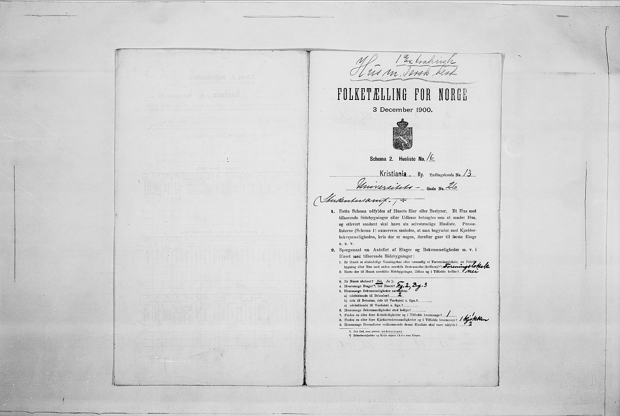 SAO, 1900 census for Kristiania, 1900, p. 107988