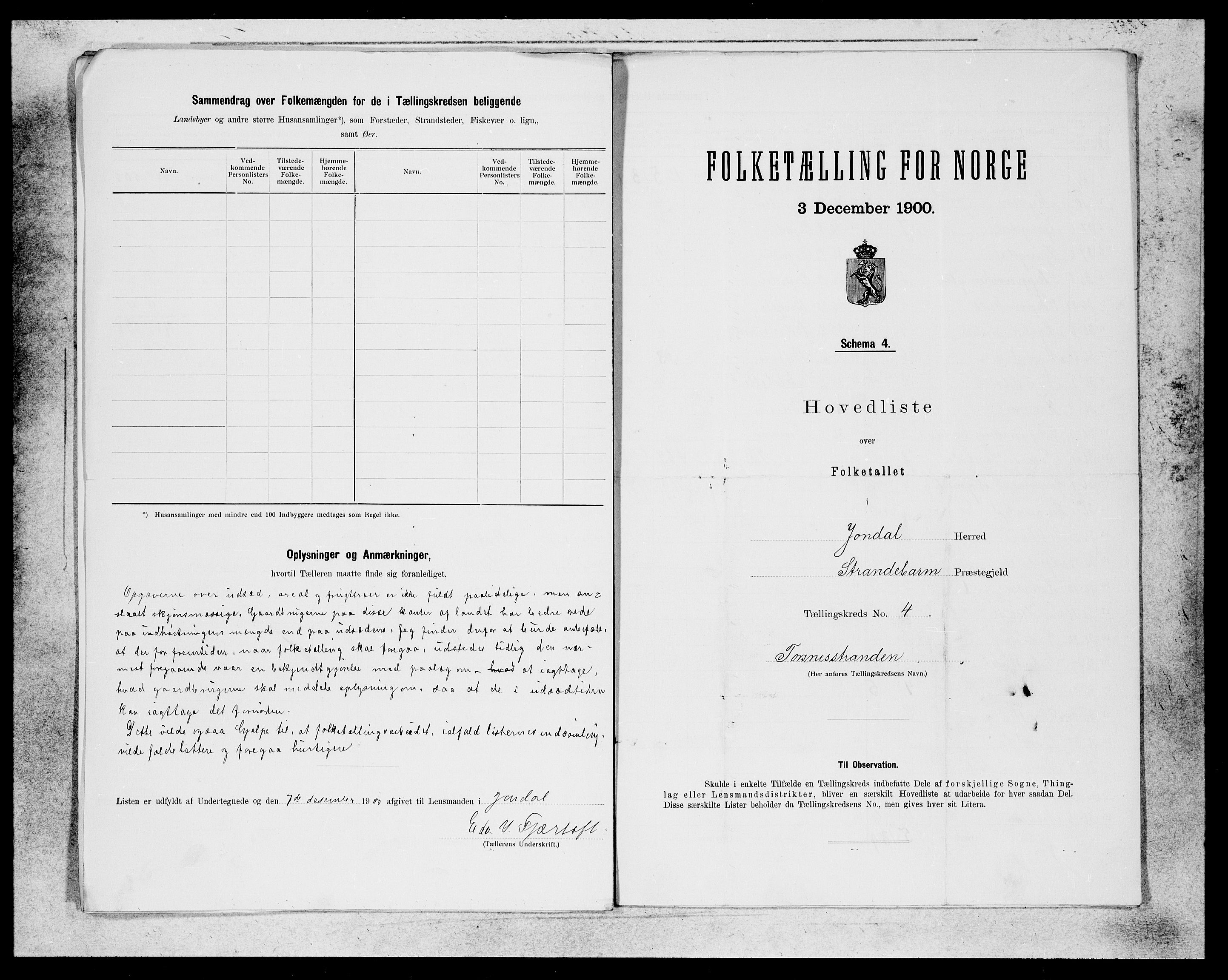 SAB, 1900 census for Jondal, 1900, p. 9
