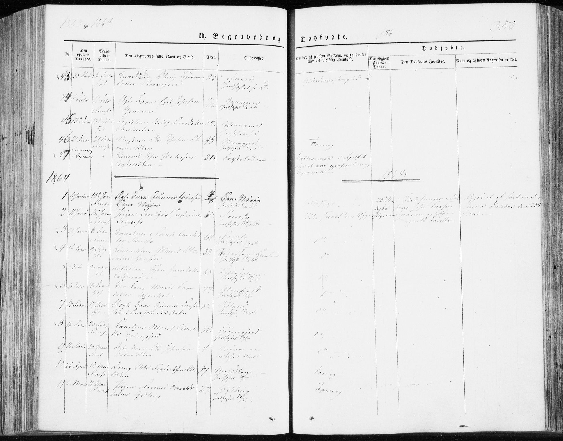 Ministerialprotokoller, klokkerbøker og fødselsregistre - Møre og Romsdal, SAT/A-1454/590/L1013: Parish register (official) no. 590A05, 1847-1877, p. 350