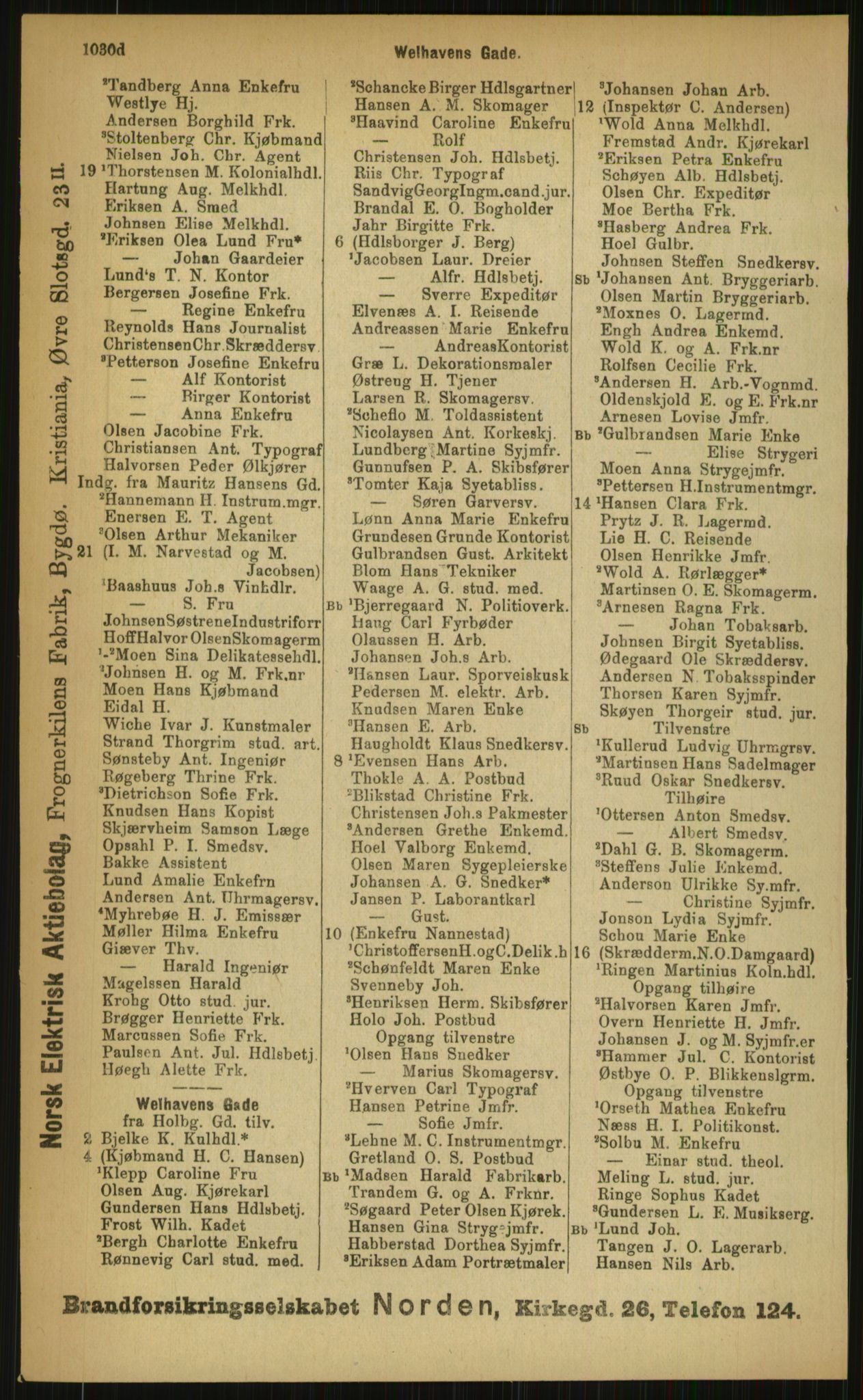 Kristiania/Oslo adressebok, PUBL/-, 1899, p. 1030