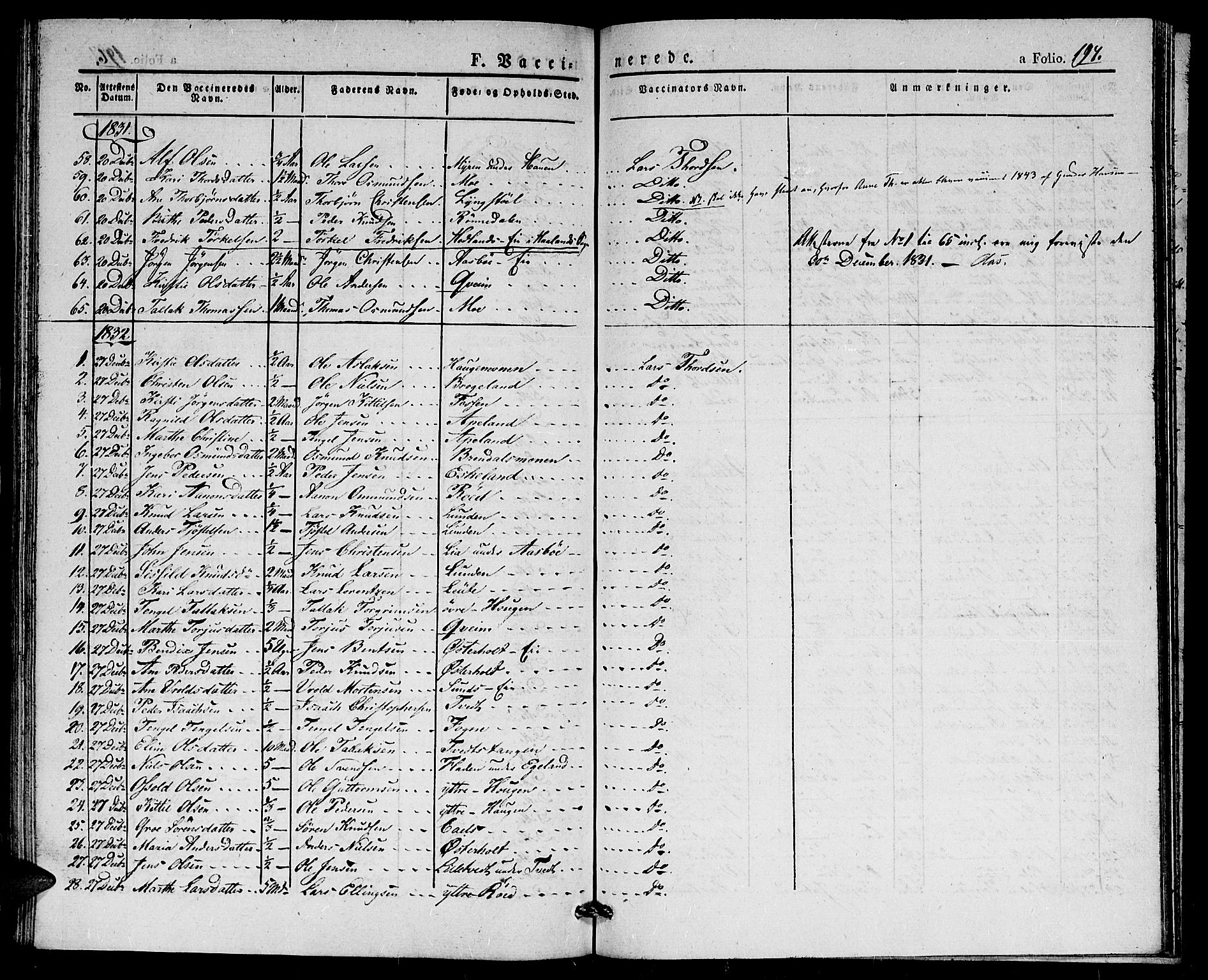 Gjerstad sokneprestkontor, SAK/1111-0014/F/Fa/Faa/L0005: Parish register (official) no. A 5, 1829-1841, p. 197