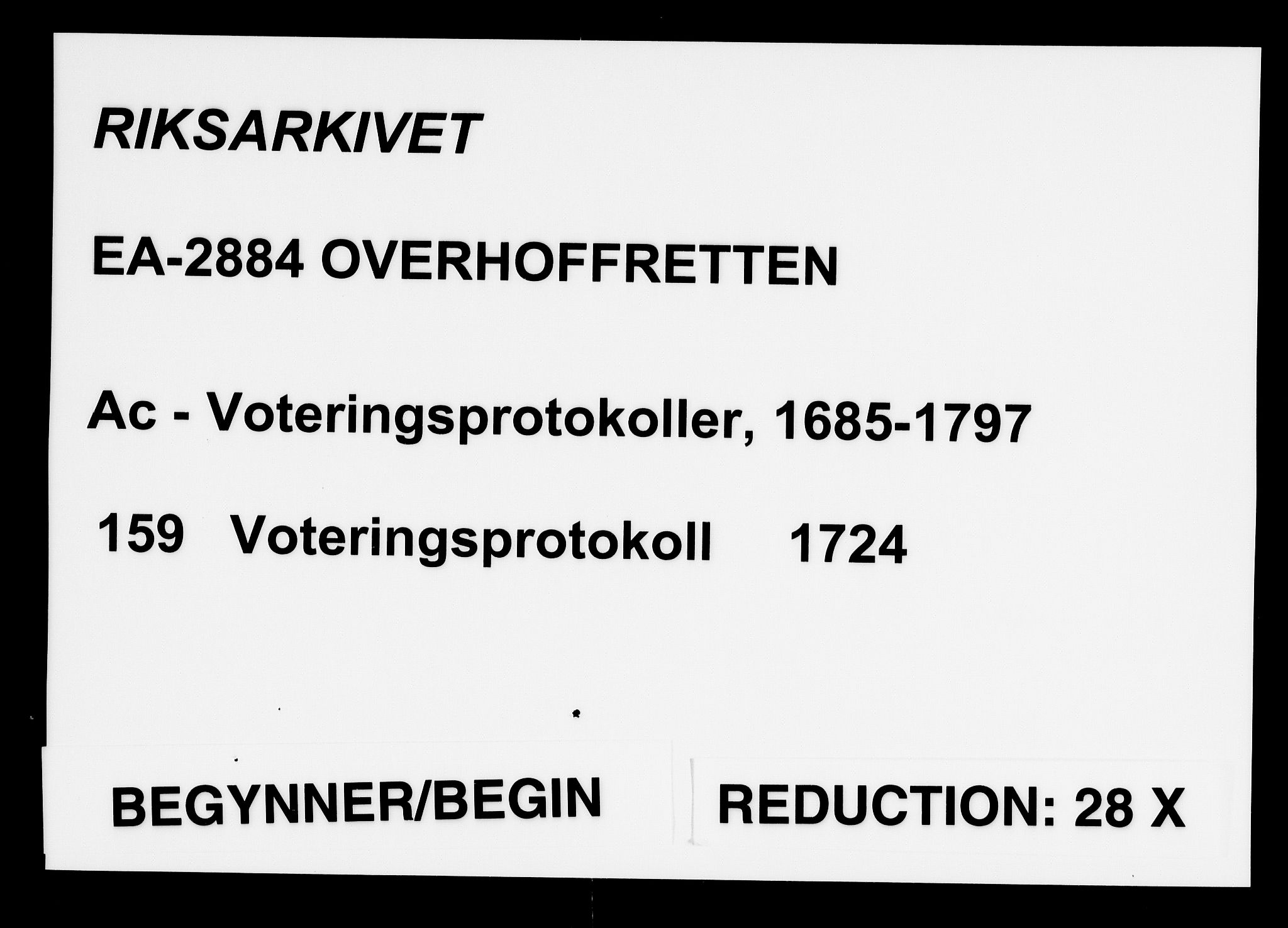 Overhoffretten 1667-1797, AV/RA-EA-2884/Ac/L0159: Voteringsprotokoll, 1724