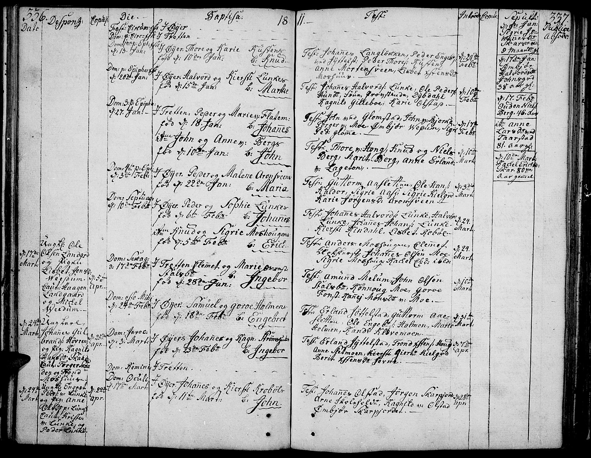 Øyer prestekontor, SAH/PREST-084/H/Ha/Haa/L0003: Parish register (official) no. 3, 1784-1824, p. 336-337