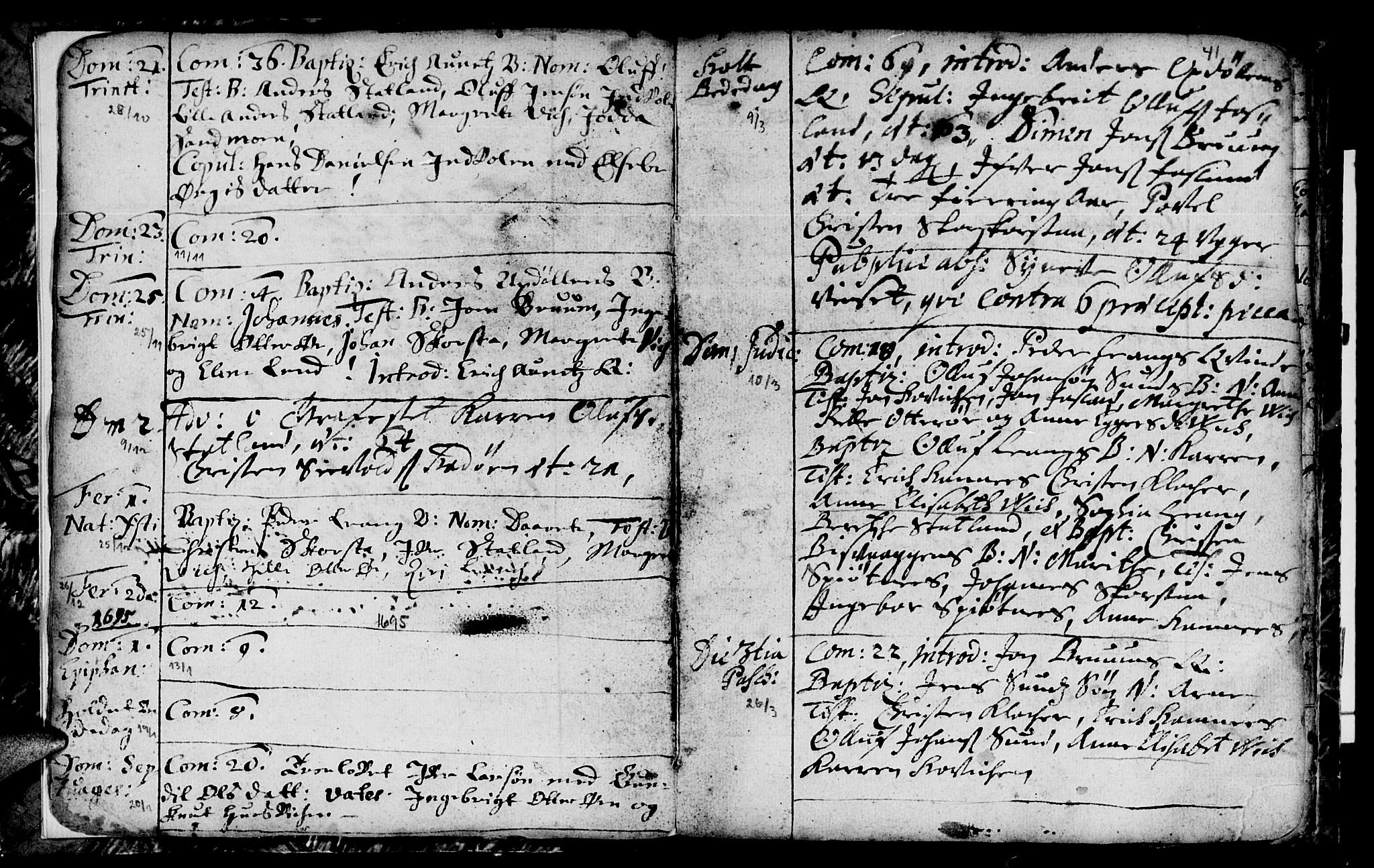 Ministerialprotokoller, klokkerbøker og fødselsregistre - Nord-Trøndelag, SAT/A-1458/774/L0627: Parish register (official) no. 774A01, 1693-1738, p. 40-41