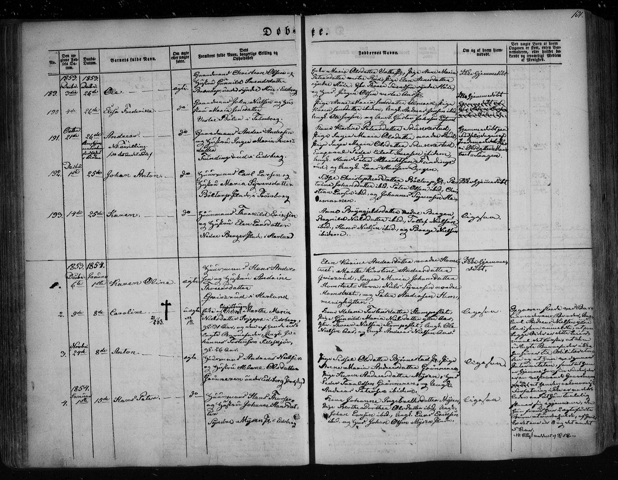 Eidsberg prestekontor Kirkebøker, SAO/A-10905/F/Fa/L0009: Parish register (official) no. I 9, 1849-1856, p. 101