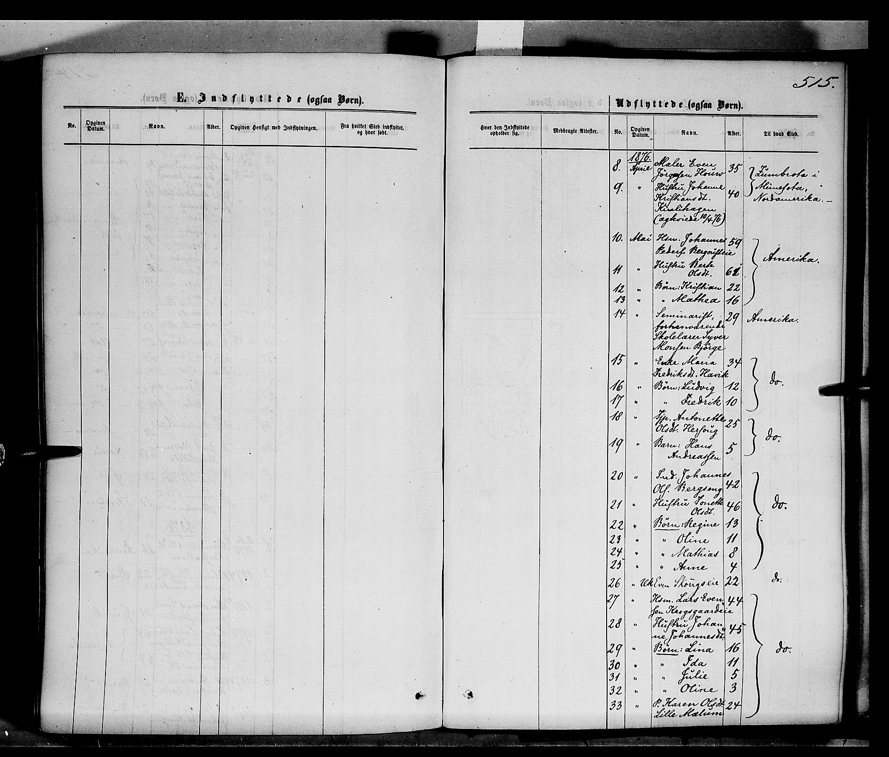 Ringsaker prestekontor, SAH/PREST-014/K/Ka/L0011: Parish register (official) no. 11, 1870-1878, p. 515