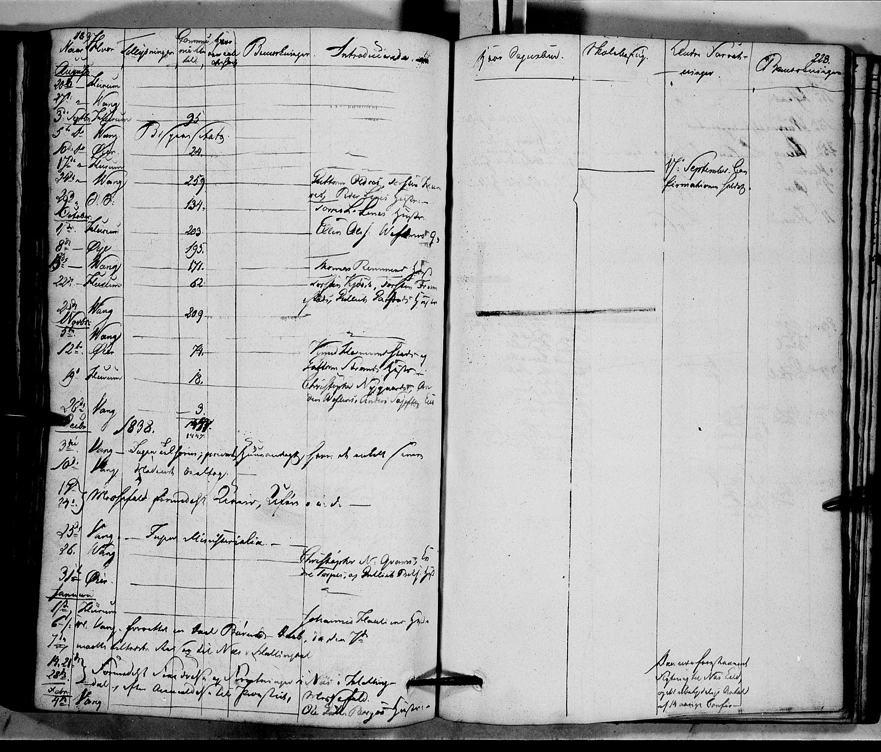 Vang prestekontor, Valdres, SAH/PREST-140/H/Ha/L0005: Parish register (official) no. 5, 1831-1845, p. 228