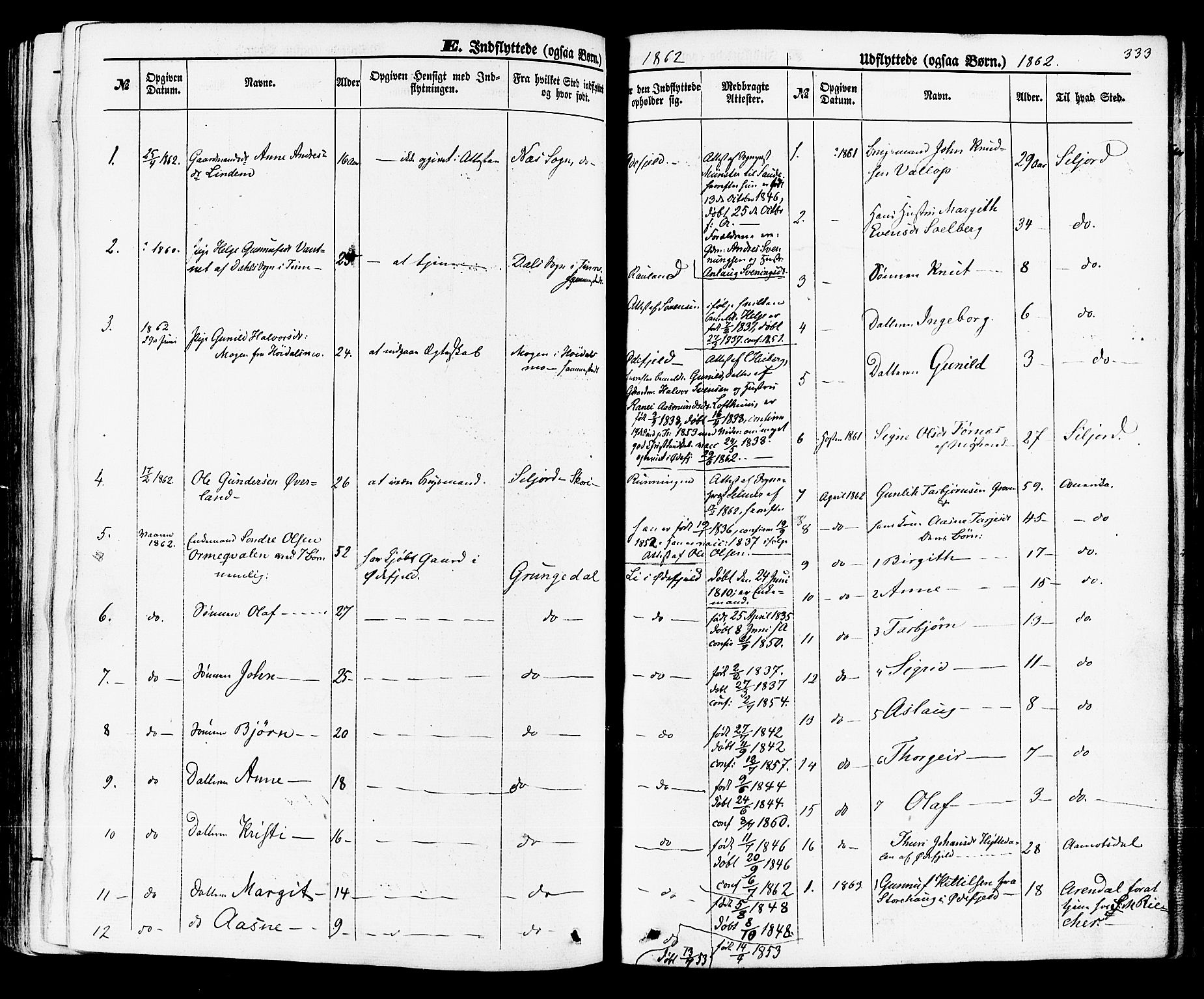 Rauland kirkebøker, SAKO/A-292/F/Fa/L0003: Parish register (official) no. 3, 1859-1886, p. 333