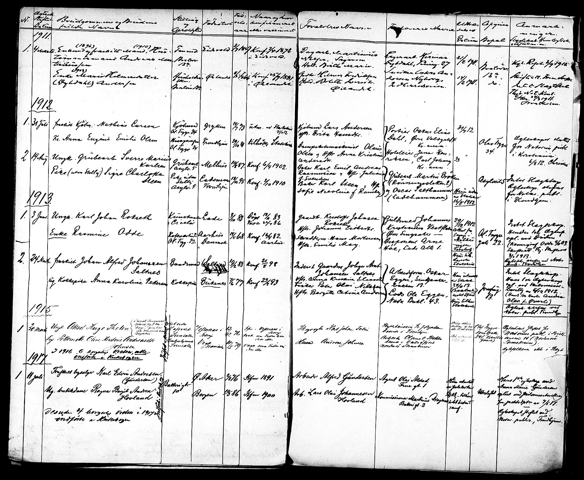 Ministerialprotokoller, klokkerbøker og fødselsregistre - Sør-Trøndelag, SAT/A-1456/602/L0117: Parish register (official) no. 602A15, 1880-1917