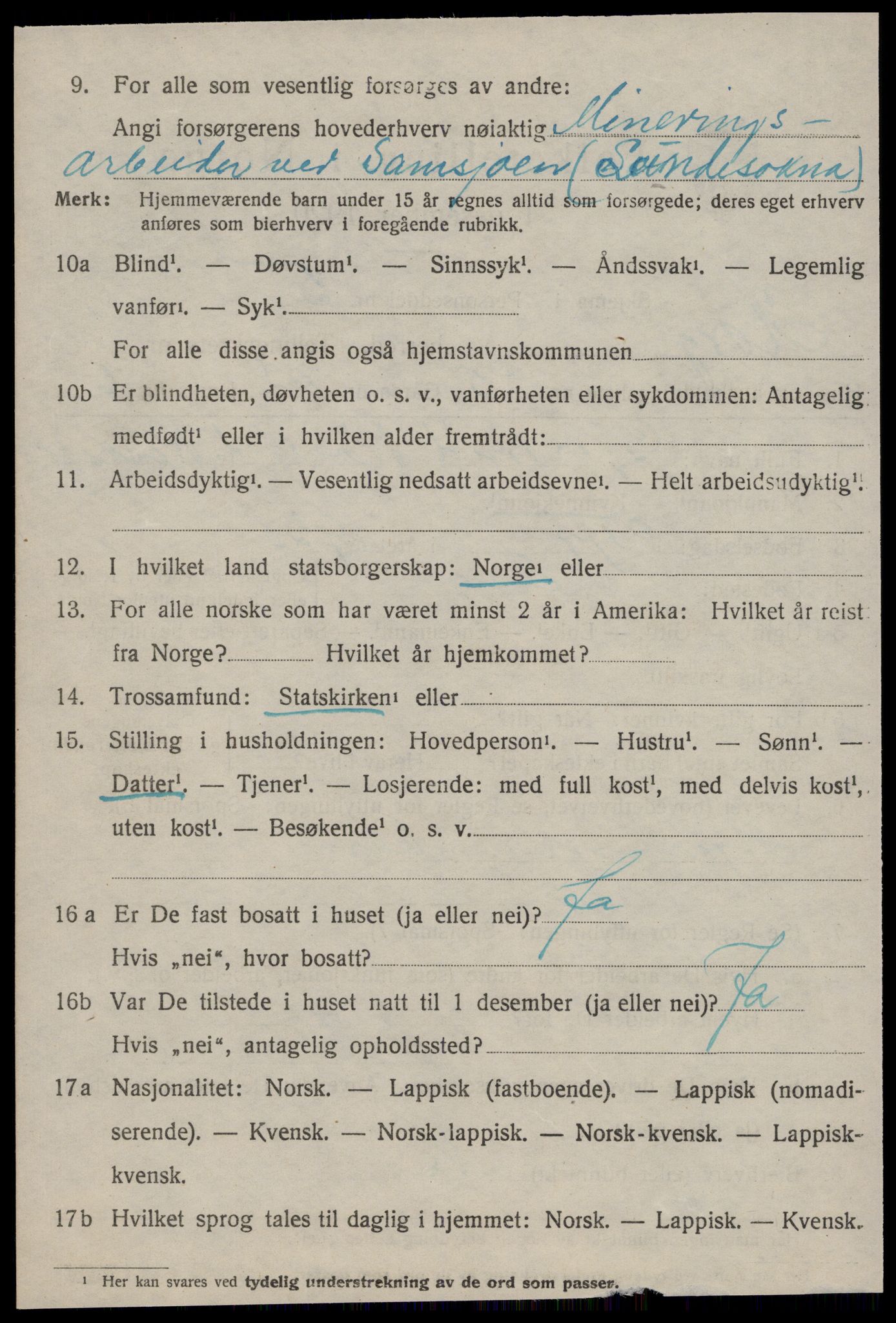 SAT, 1920 census for Horg, 1920, p. 3043