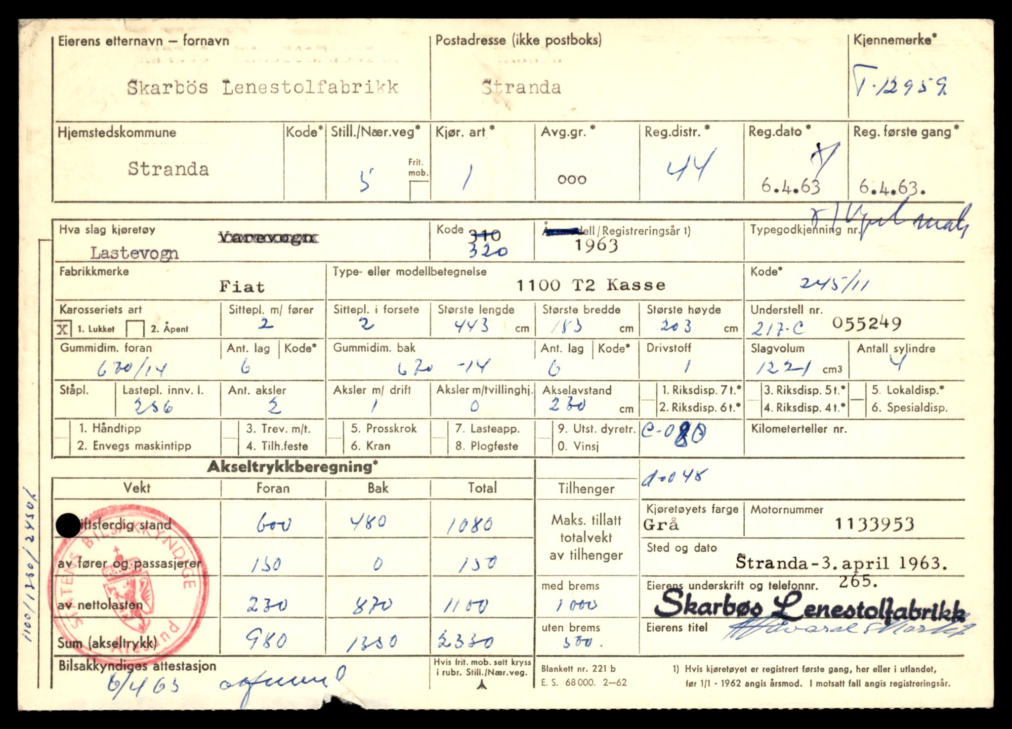 Møre og Romsdal vegkontor - Ålesund trafikkstasjon, SAT/A-4099/F/Fe/L0036: Registreringskort for kjøretøy T 12831 - T 13030, 1927-1998, p. 1929