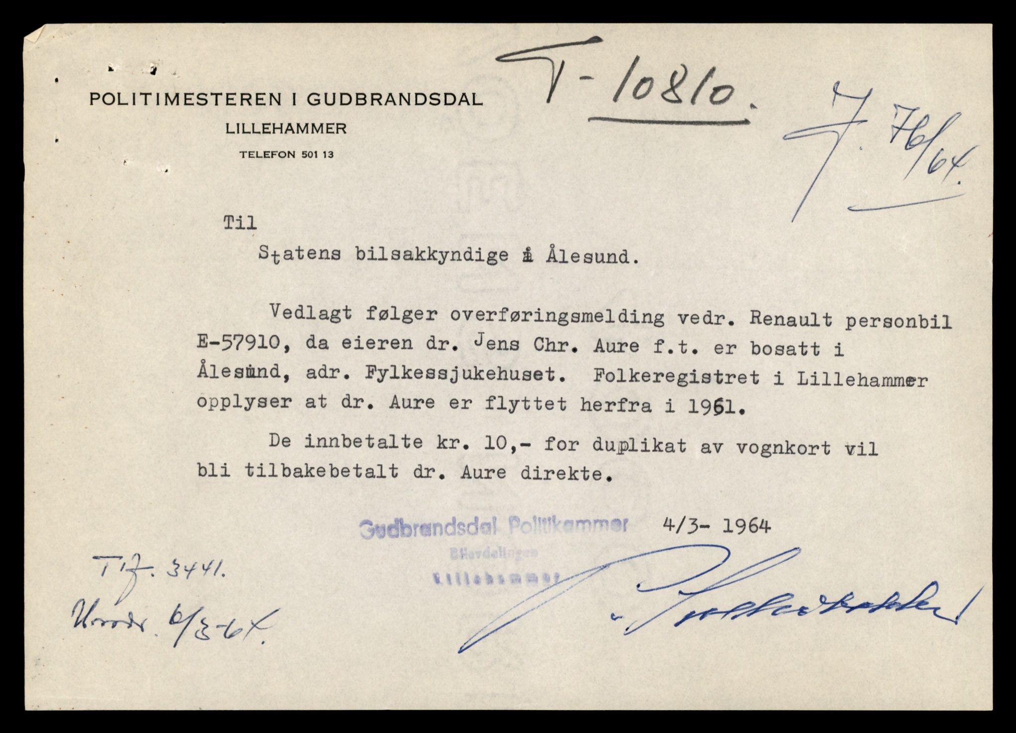 Møre og Romsdal vegkontor - Ålesund trafikkstasjon, AV/SAT-A-4099/F/Fe/L0024: Registreringskort for kjøretøy T 10810 - T 10930, 1927-1998, p. 27