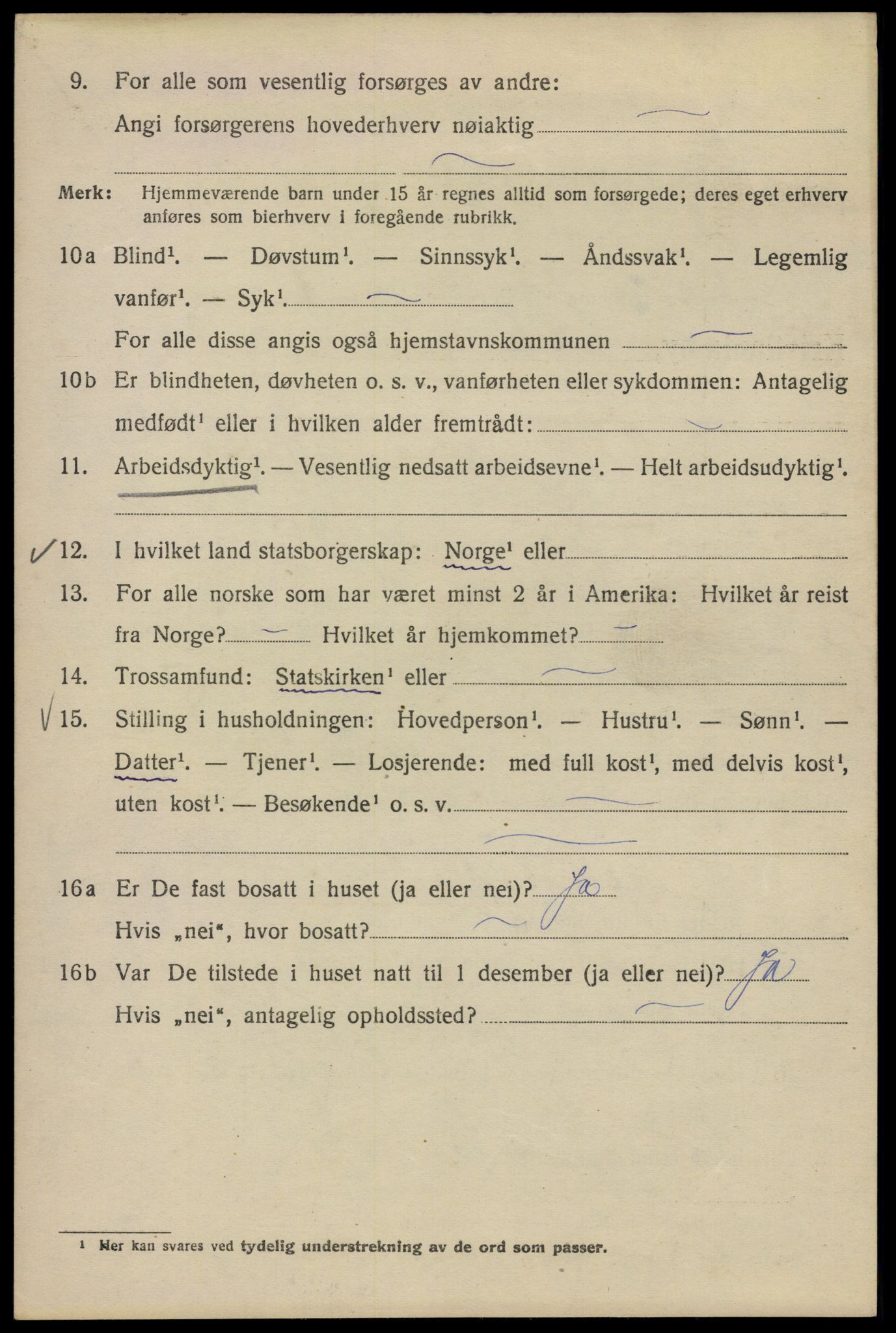 SAO, 1920 census for Kristiania, 1920, p. 284300