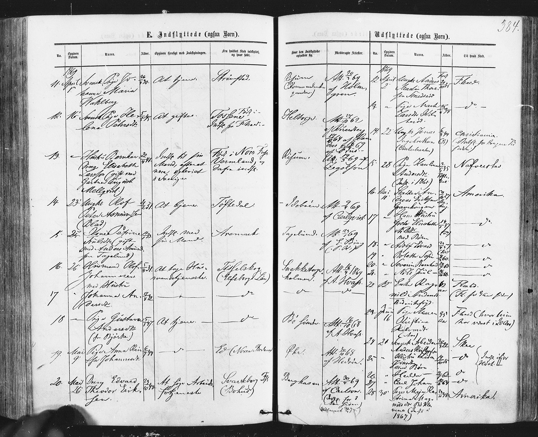 Idd prestekontor Kirkebøker, AV/SAO-A-10911/F/Fc/L0005: Parish register (official) no. III 5, 1861-1877, p. 384