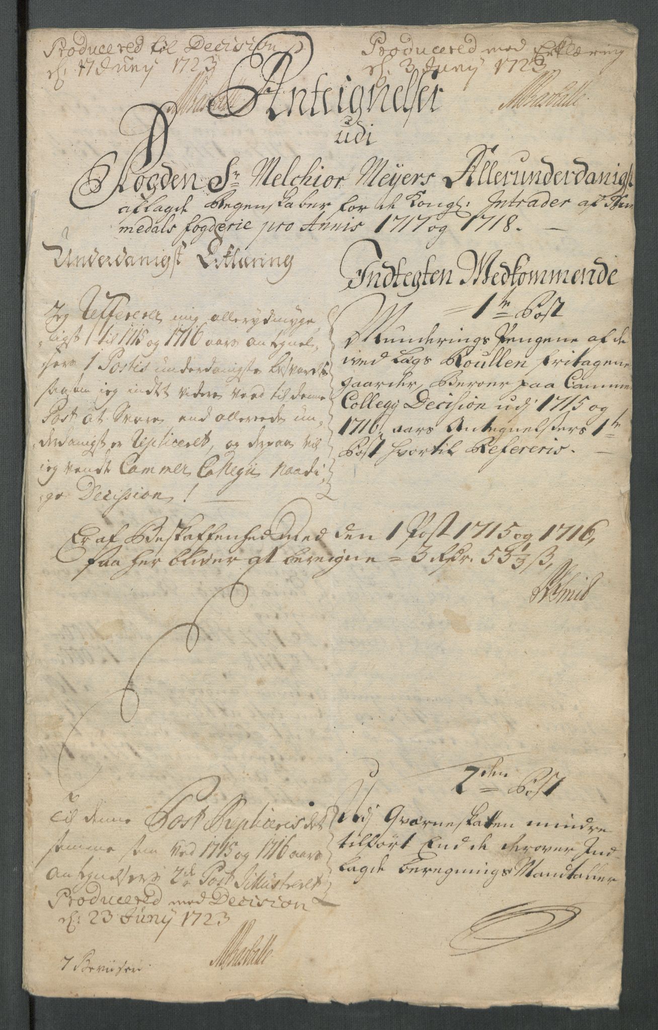 Rentekammeret inntil 1814, Reviderte regnskaper, Fogderegnskap, AV/RA-EA-4092/R64/L4439: Fogderegnskap Namdal, 1718, p. 255