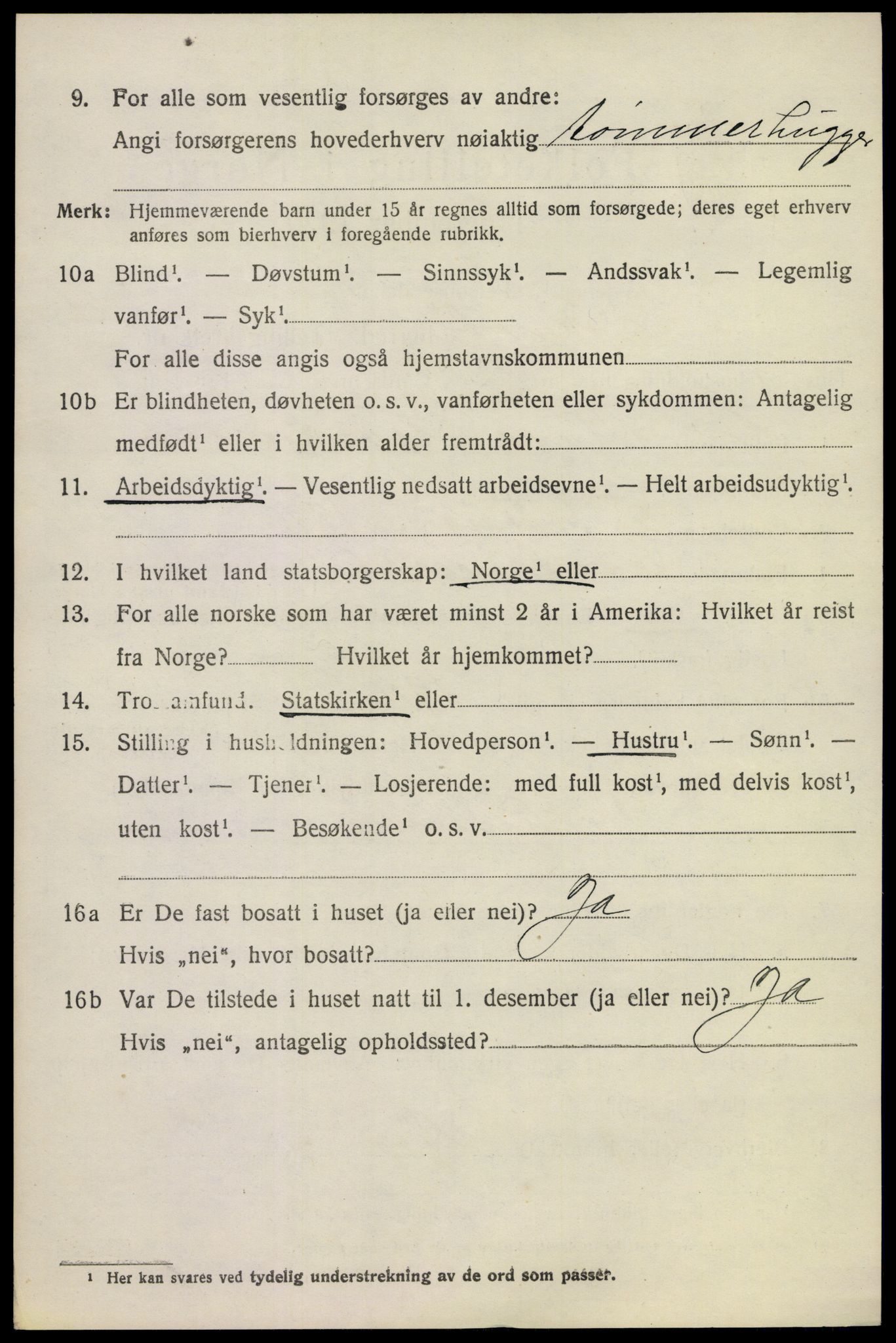 SAKO, 1920 census for Krødsherad, 1920, p. 3836