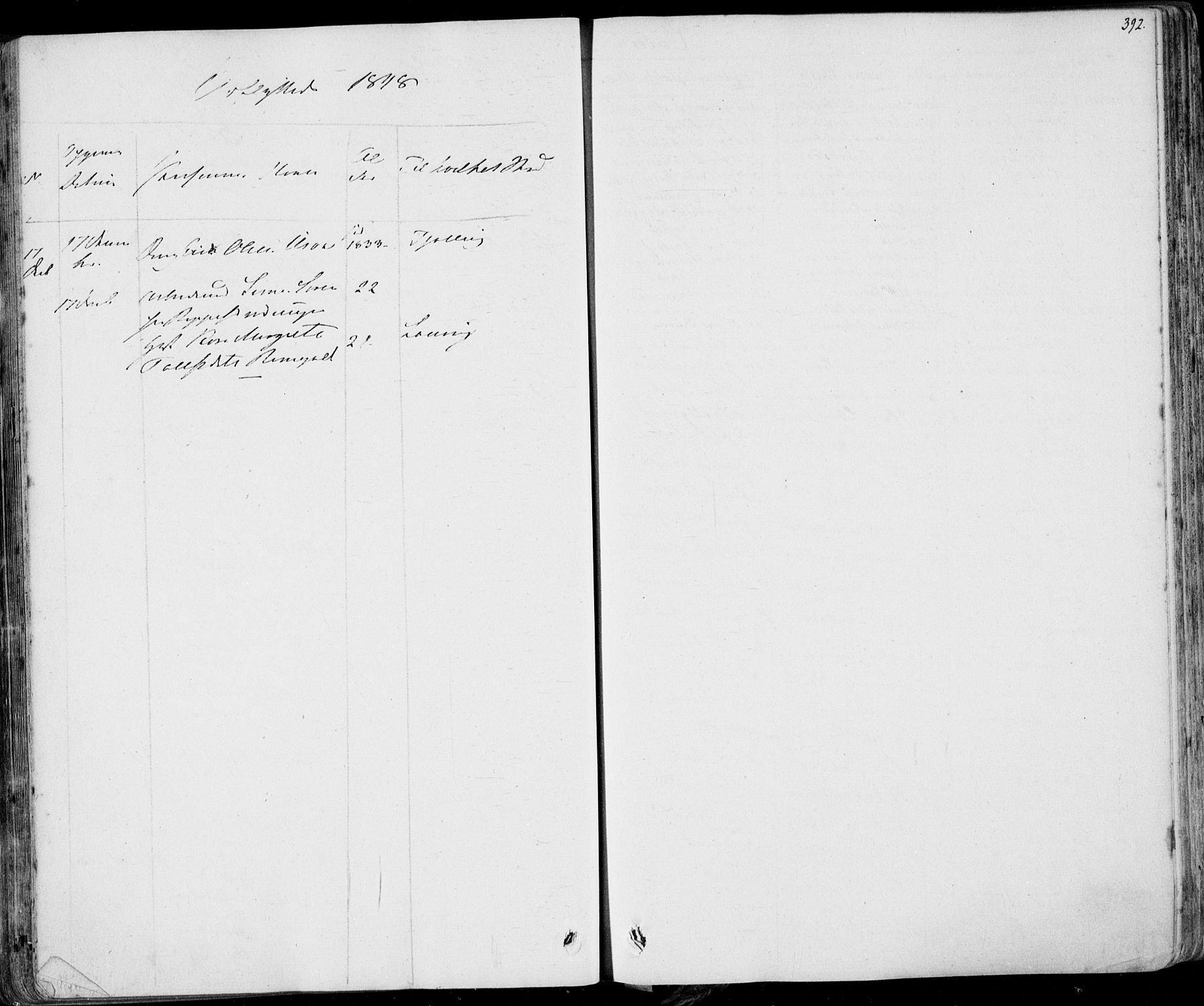 Hedrum kirkebøker, AV/SAKO-A-344/F/Fa/L0005: Parish register (official) no. I 5, 1835-1848, p. 392