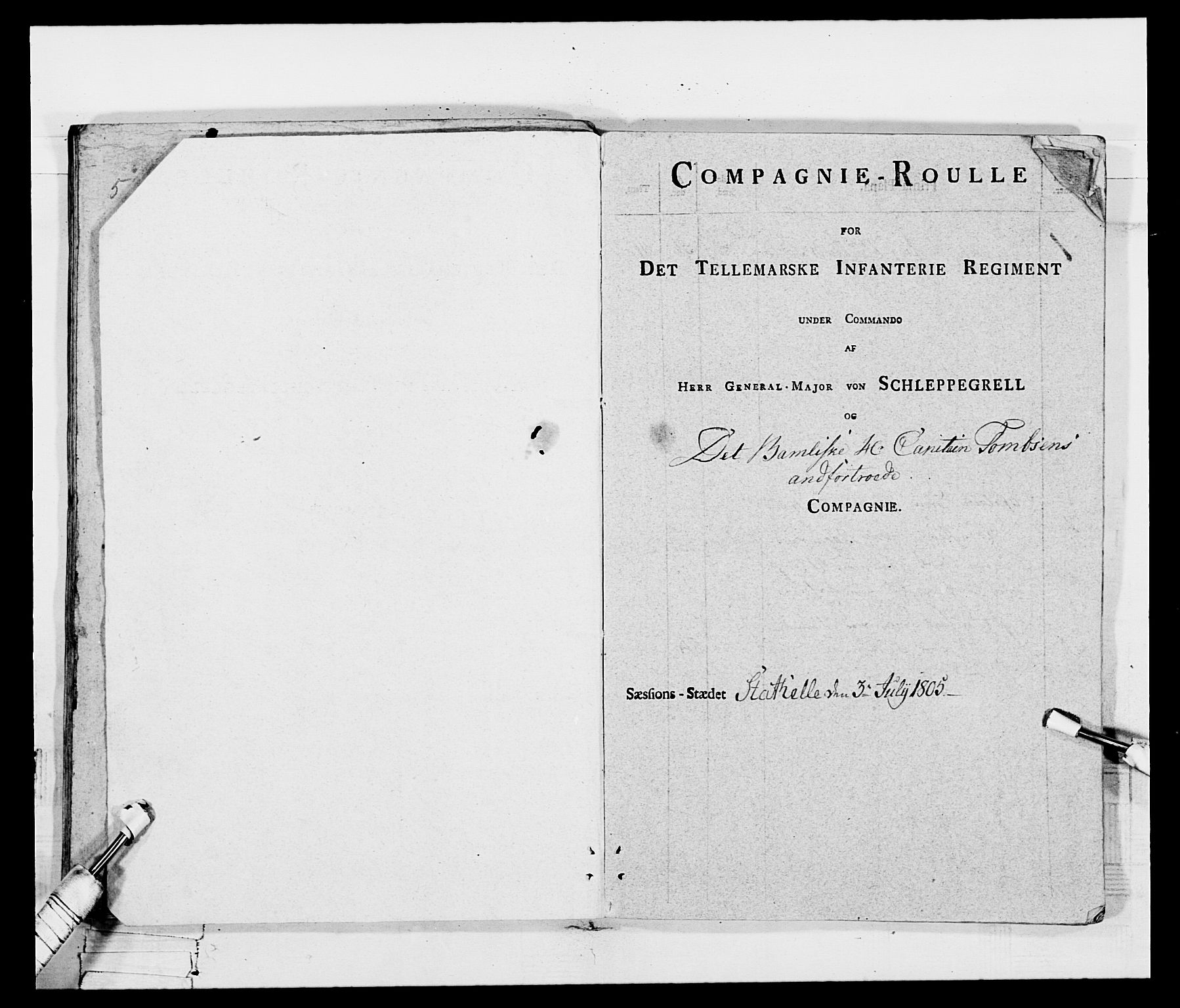 Generalitets- og kommissariatskollegiet, Det kongelige norske kommissariatskollegium, AV/RA-EA-5420/E/Eh/L0115: Telemarkske nasjonale infanteriregiment, 1802-1805, p. 242