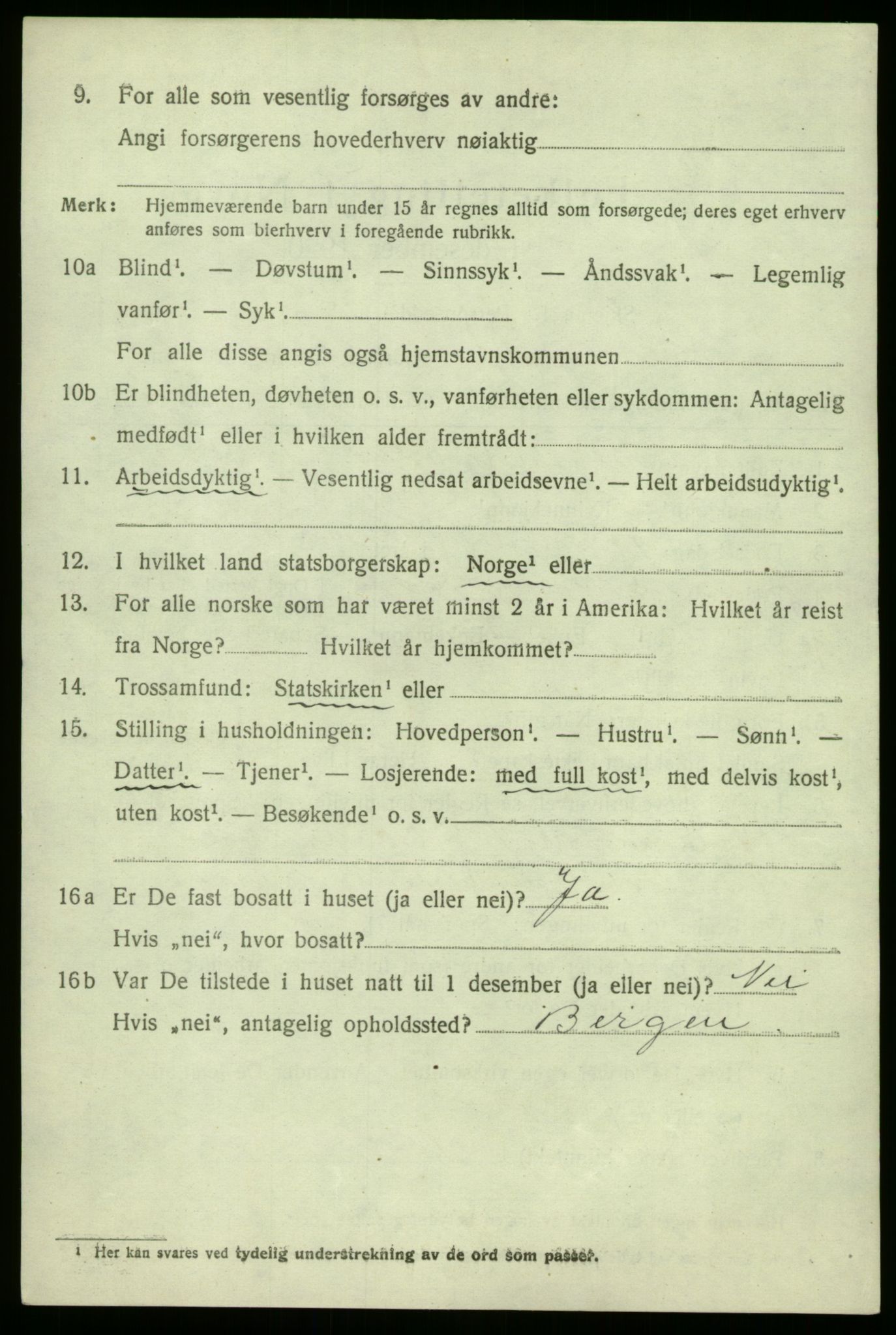 SAB, 1920 census for Vik, 1920, p. 2094