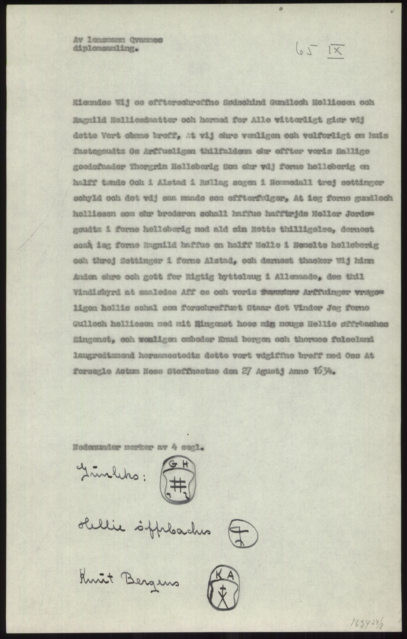 Samlinger til kildeutgivelse, Diplomavskriftsamlingen, AV/RA-EA-4053/H/Ha, p. 1936