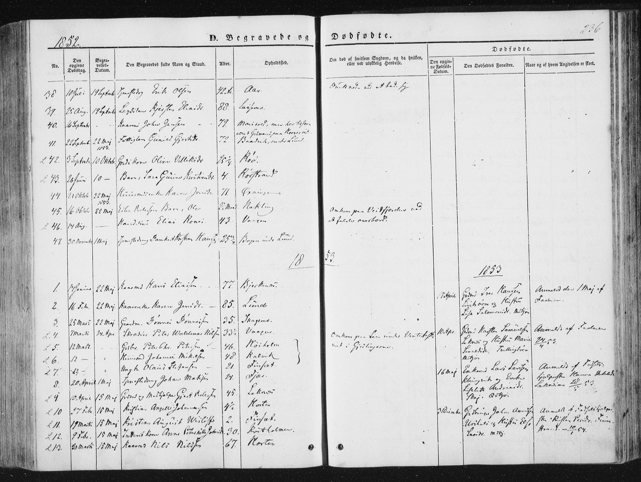 Ministerialprotokoller, klokkerbøker og fødselsregistre - Nord-Trøndelag, AV/SAT-A-1458/780/L0640: Parish register (official) no. 780A05, 1845-1856, p. 236