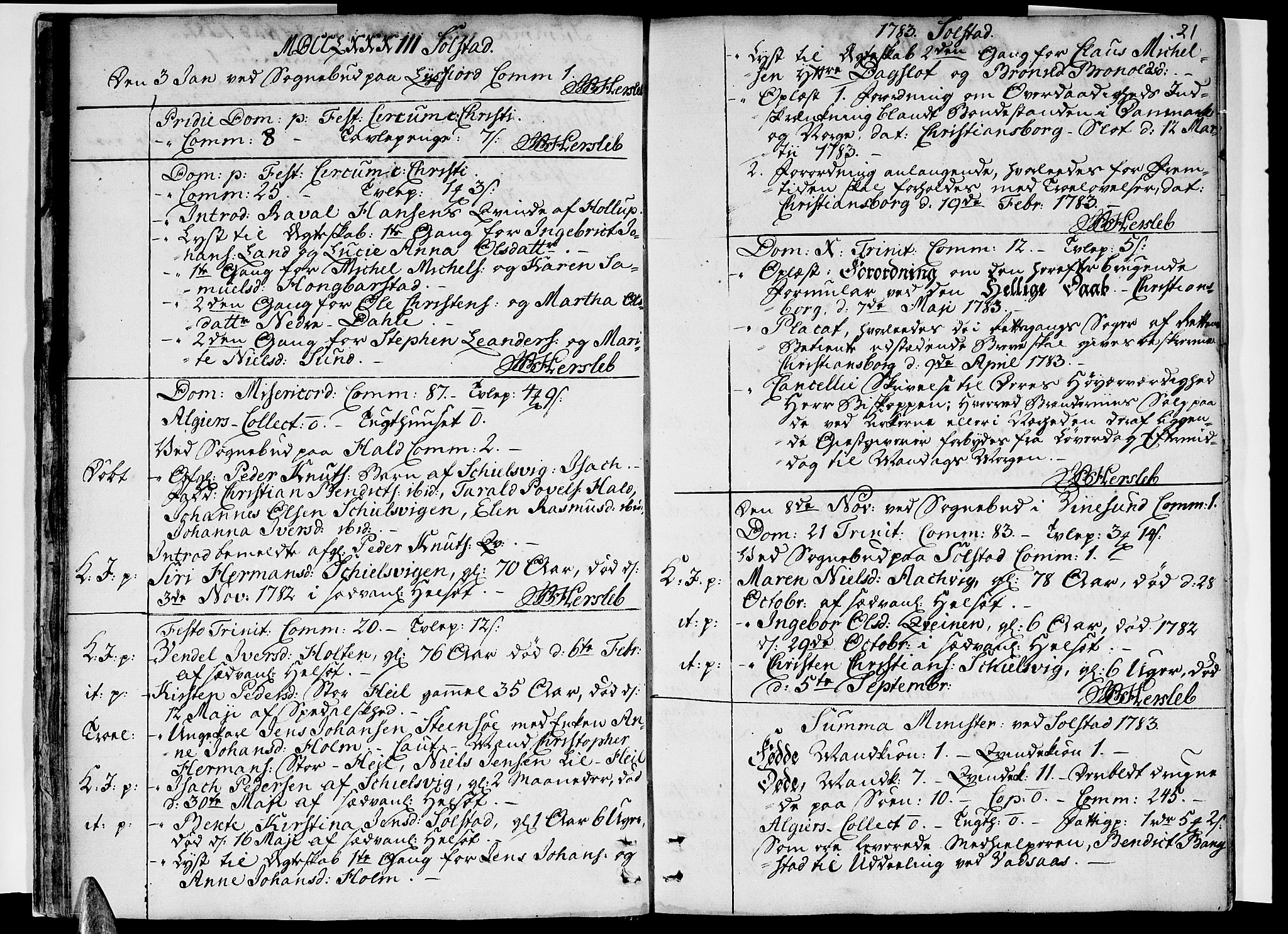 Ministerialprotokoller, klokkerbøker og fødselsregistre - Nordland, SAT/A-1459/811/L0164: Parish register (official) no. 811A02, 1752-1819, p. 21