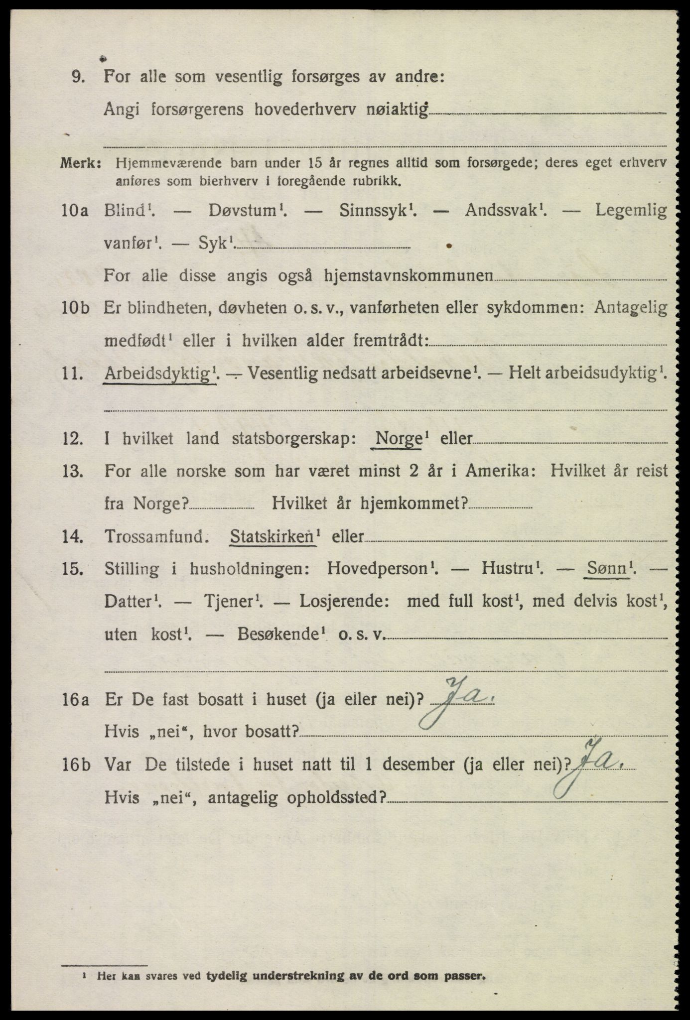 SAK, 1920 census for Sør-Audnedal, 1920, p. 6900