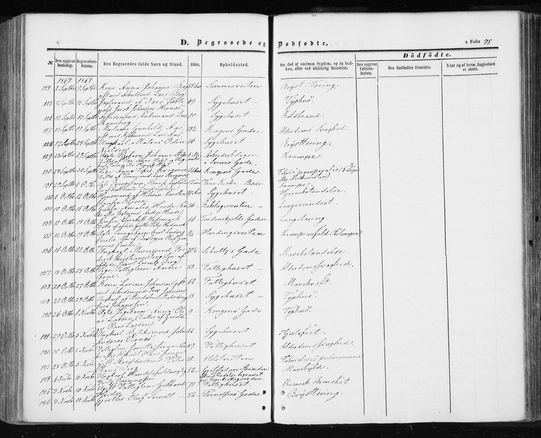 Ministerialprotokoller, klokkerbøker og fødselsregistre - Sør-Trøndelag, AV/SAT-A-1456/601/L0053: Parish register (official) no. 601A21, 1857-1865, p. 75