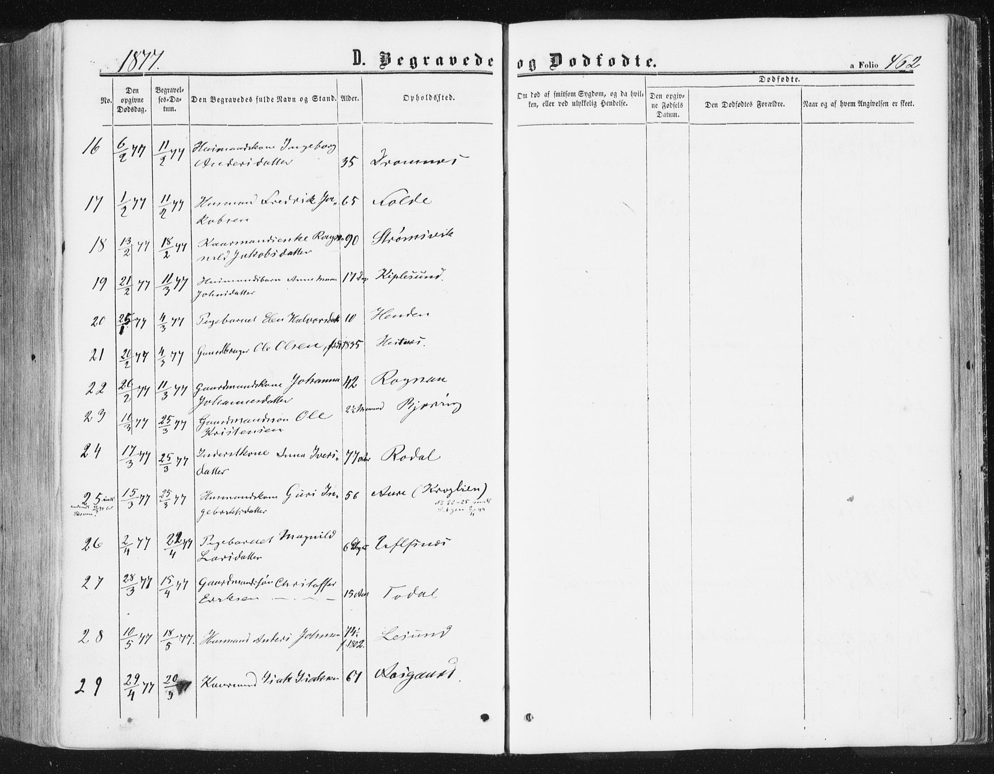 Ministerialprotokoller, klokkerbøker og fødselsregistre - Møre og Romsdal, AV/SAT-A-1454/578/L0905: Parish register (official) no. 578A04, 1859-1877, p. 462