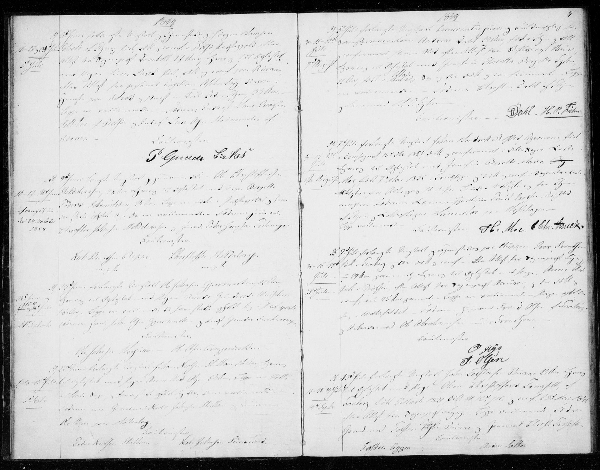 Ministerialprotokoller, klokkerbøker og fødselsregistre - Sør-Trøndelag, SAT/A-1456/606/L0296: Banns register no. 606A11, 1849-1854, p. 4