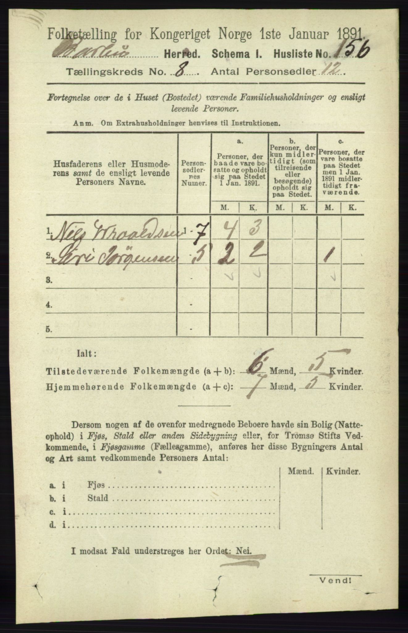 RA, 1891 census for 0990 Barbu, 1891, p. 5926