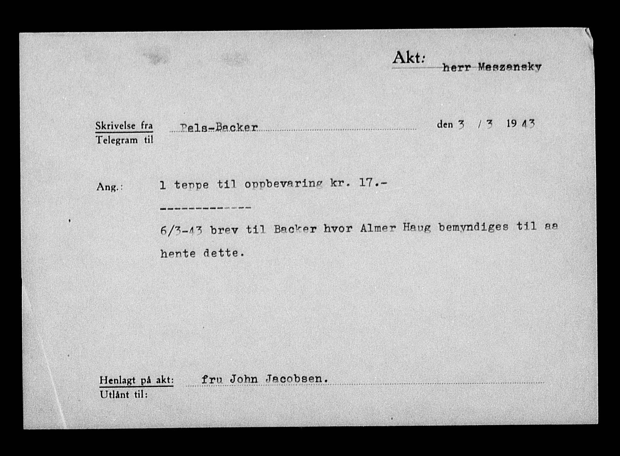 Justisdepartementet, Tilbakeføringskontoret for inndratte formuer, AV/RA-S-1564/H/Hc/Hcc/L0964: --, 1945-1947, p. 631