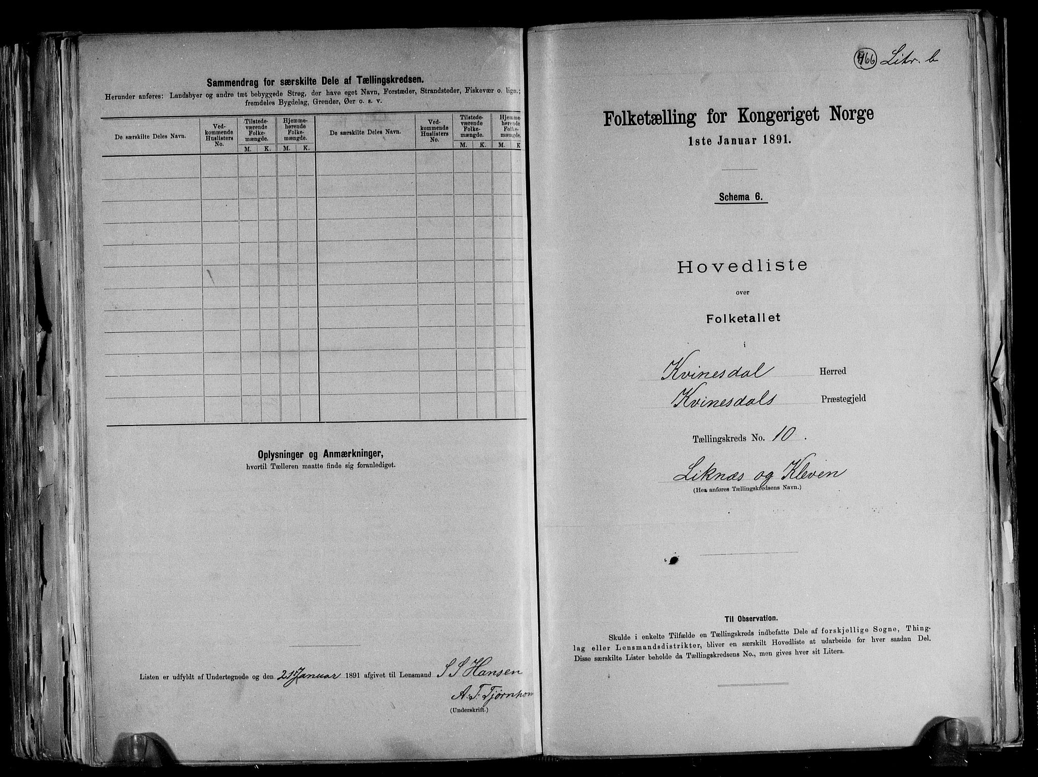 RA, 1891 census for 1037 Kvinesdal, 1891, p. 28