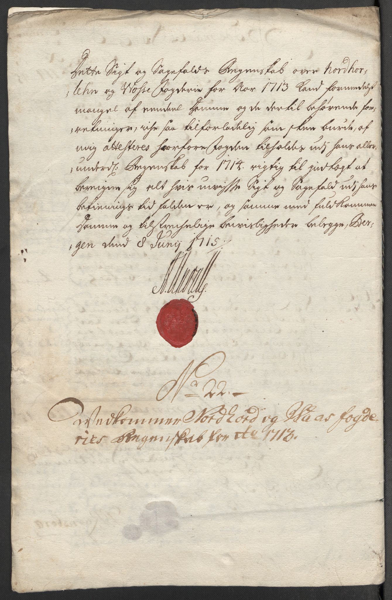 Rentekammeret inntil 1814, Reviderte regnskaper, Fogderegnskap, AV/RA-EA-4092/R51/L3195: Fogderegnskap Nordhordland og Voss, 1713, p. 244