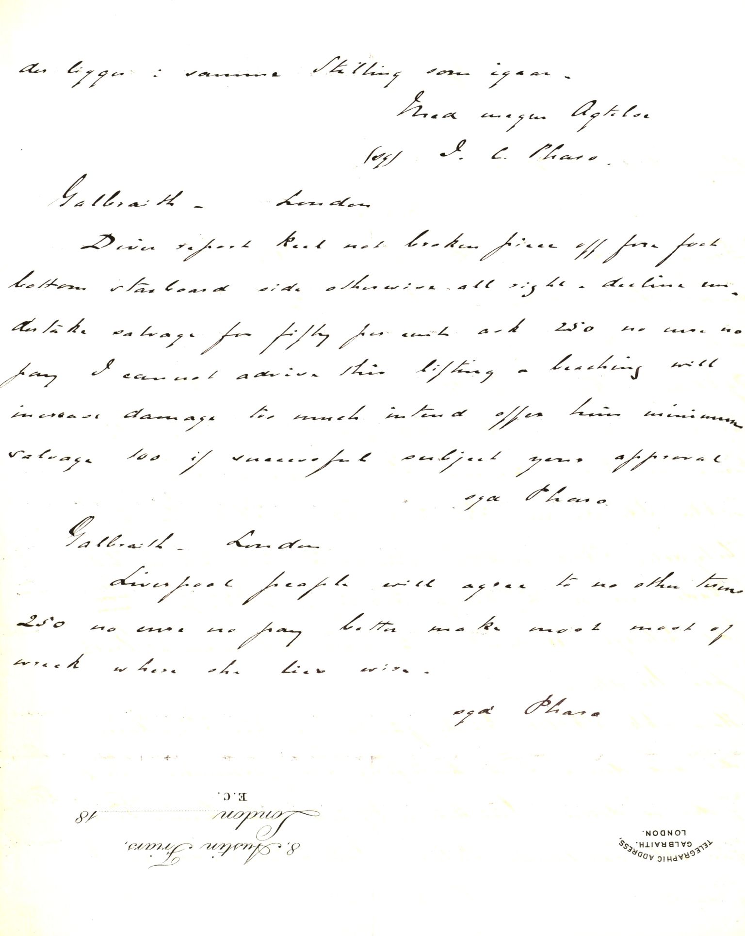 Pa 63 - Østlandske skibsassuranceforening, VEMU/A-1079/G/Ga/L0023/0002: Havaridokumenter / Flora, Frank, Freidig, Sophie, Wilhelmine, 1888, p. 35