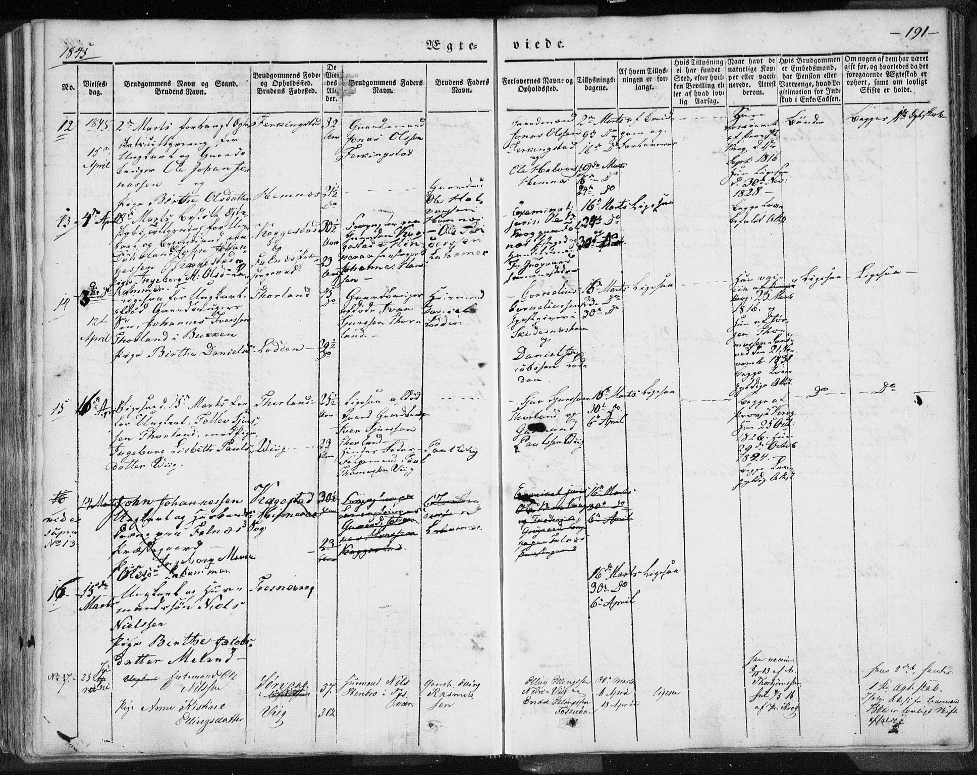 Skudenes sokneprestkontor, AV/SAST-A -101849/H/Ha/Haa/L0002: Parish register (official) no. A 2.1, 1841-1846, p. 191