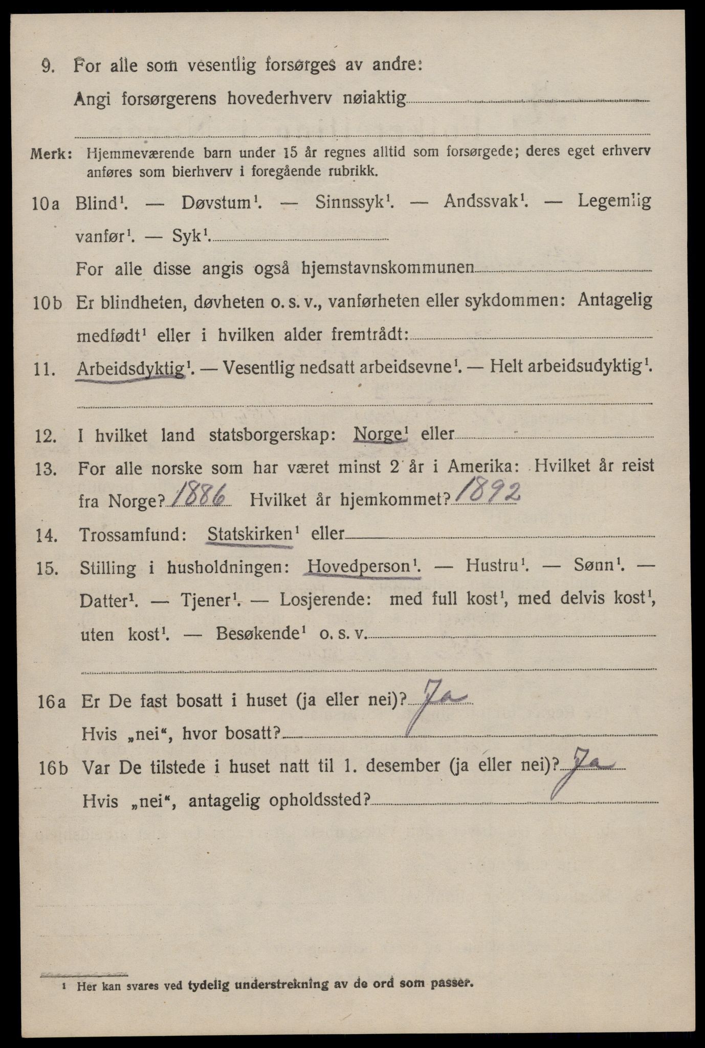 SAST, 1920 census for Håland, 1920, p. 5038