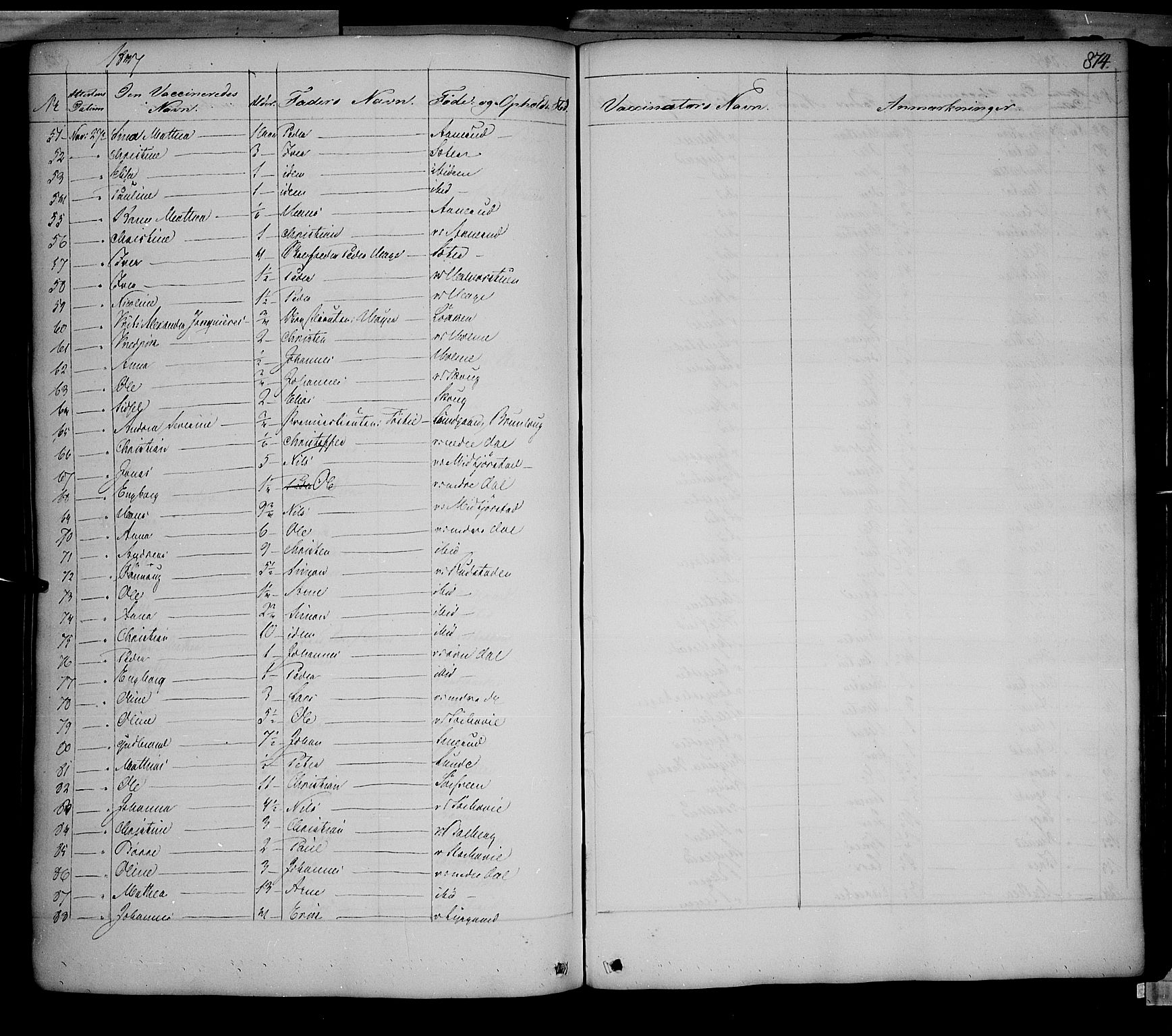Fåberg prestekontor, AV/SAH-PREST-086/H/Ha/Haa/L0005: Parish register (official) no. 5, 1836-1854, p. 873-874