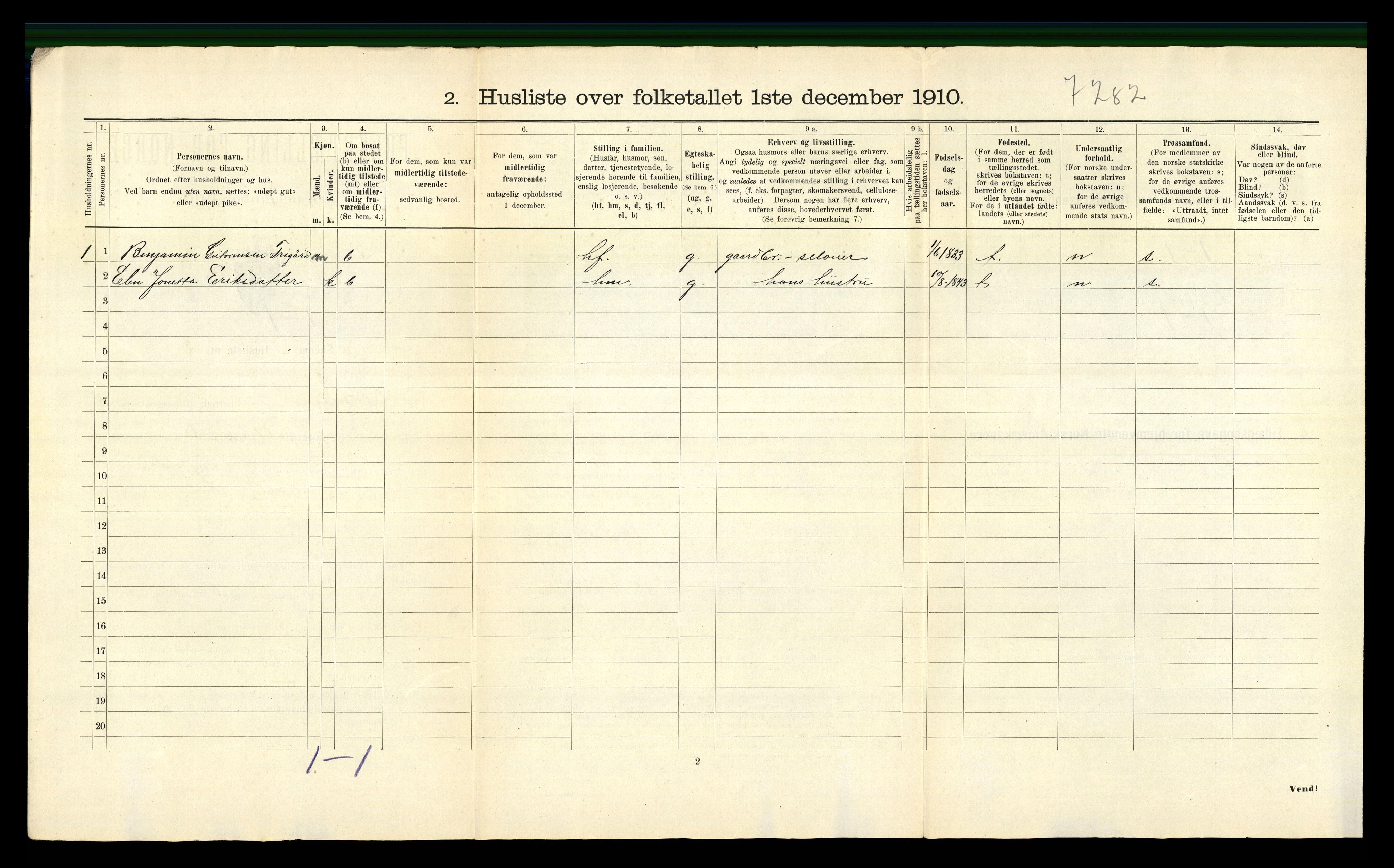 RA, 1910 census for Åsen, 1910, p. 599