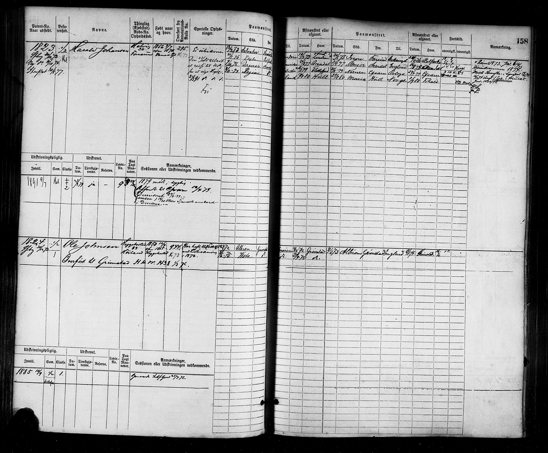 Farsund mønstringskrets, AV/SAK-2031-0017/F/Fb/L0003: Hovedrulle nr 1509-2274, M-6, 1868-1915, p. 164