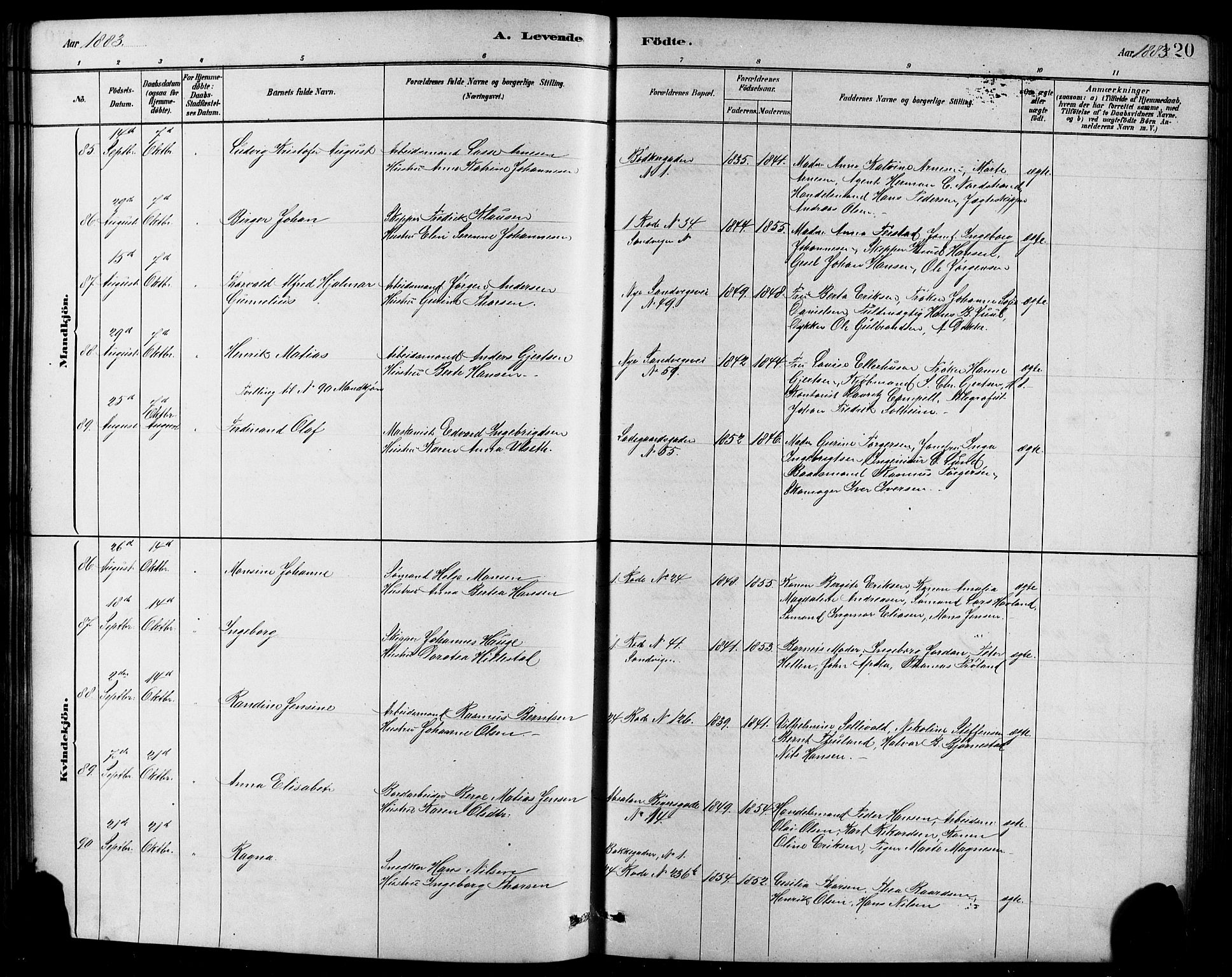 Sandviken Sokneprestembete, AV/SAB-A-77601/H/Hb/L0001: Parish register (copy) no. A 2, 1879-1892, p. 120