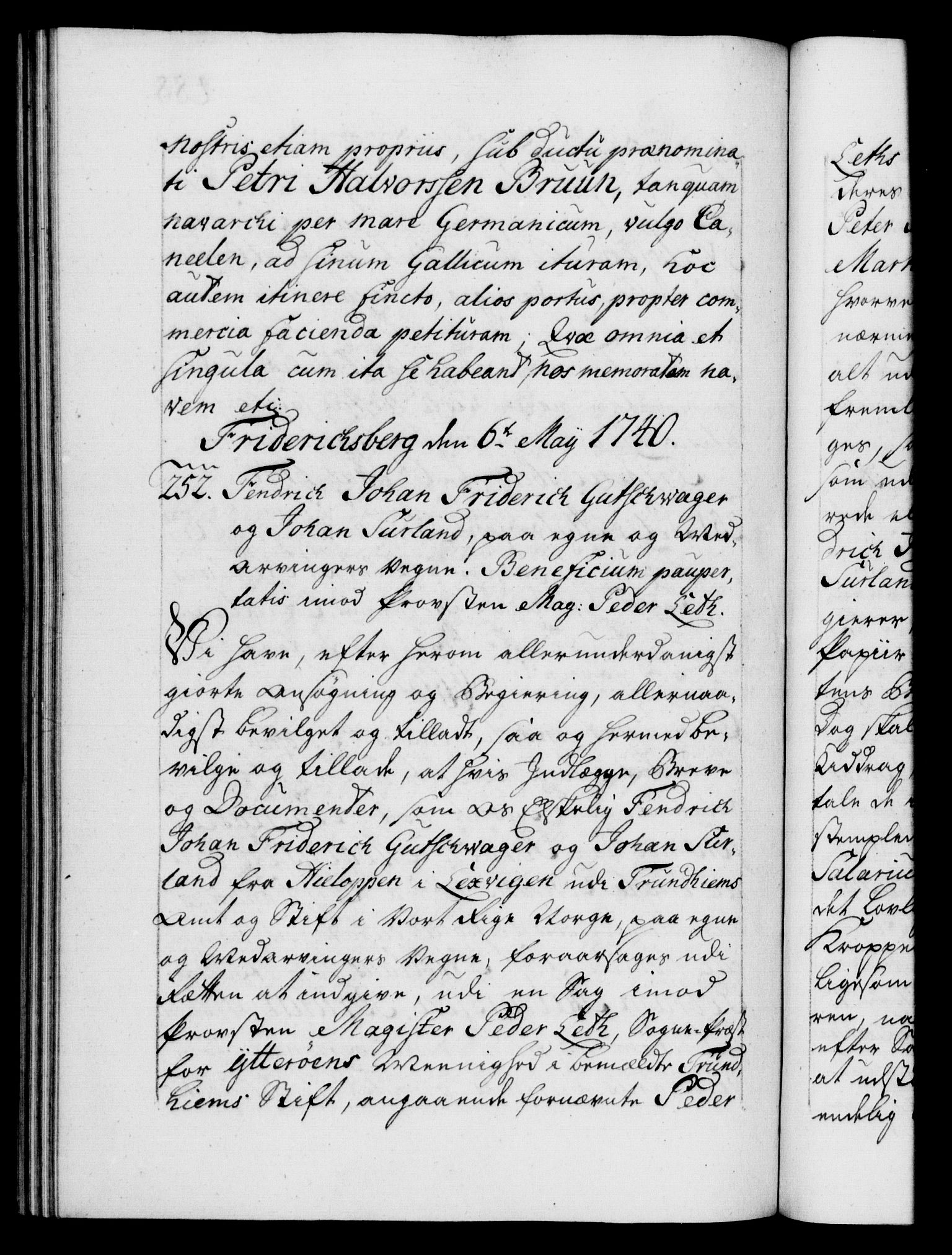 Danske Kanselli 1572-1799, AV/RA-EA-3023/F/Fc/Fca/Fcaa/L0031: Norske registre, 1739-1740, p. 488b