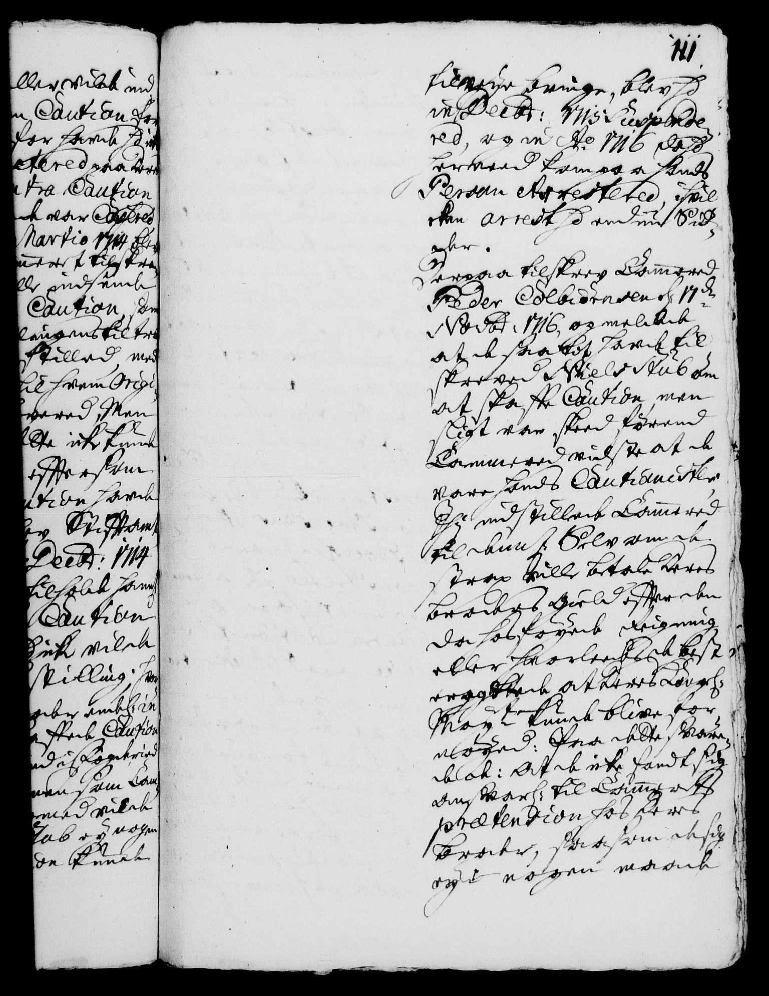 Rentekammeret, Kammerkanselliet, RA/EA-3111/G/Gh/Gha/L0003: Norsk ekstraktmemorialprotokoll, sak. 600-765 (merket RK 53.48), 1720-1721, p. 111