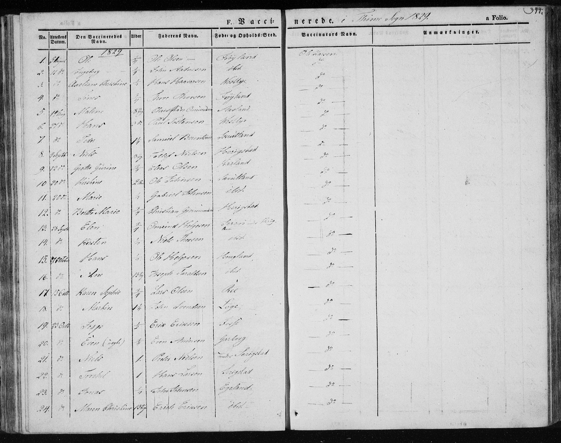 Lye sokneprestkontor, AV/SAST-A-101794/001/30BA/L0004: Parish register (official) no. A 4, 1826-1841, p. 344