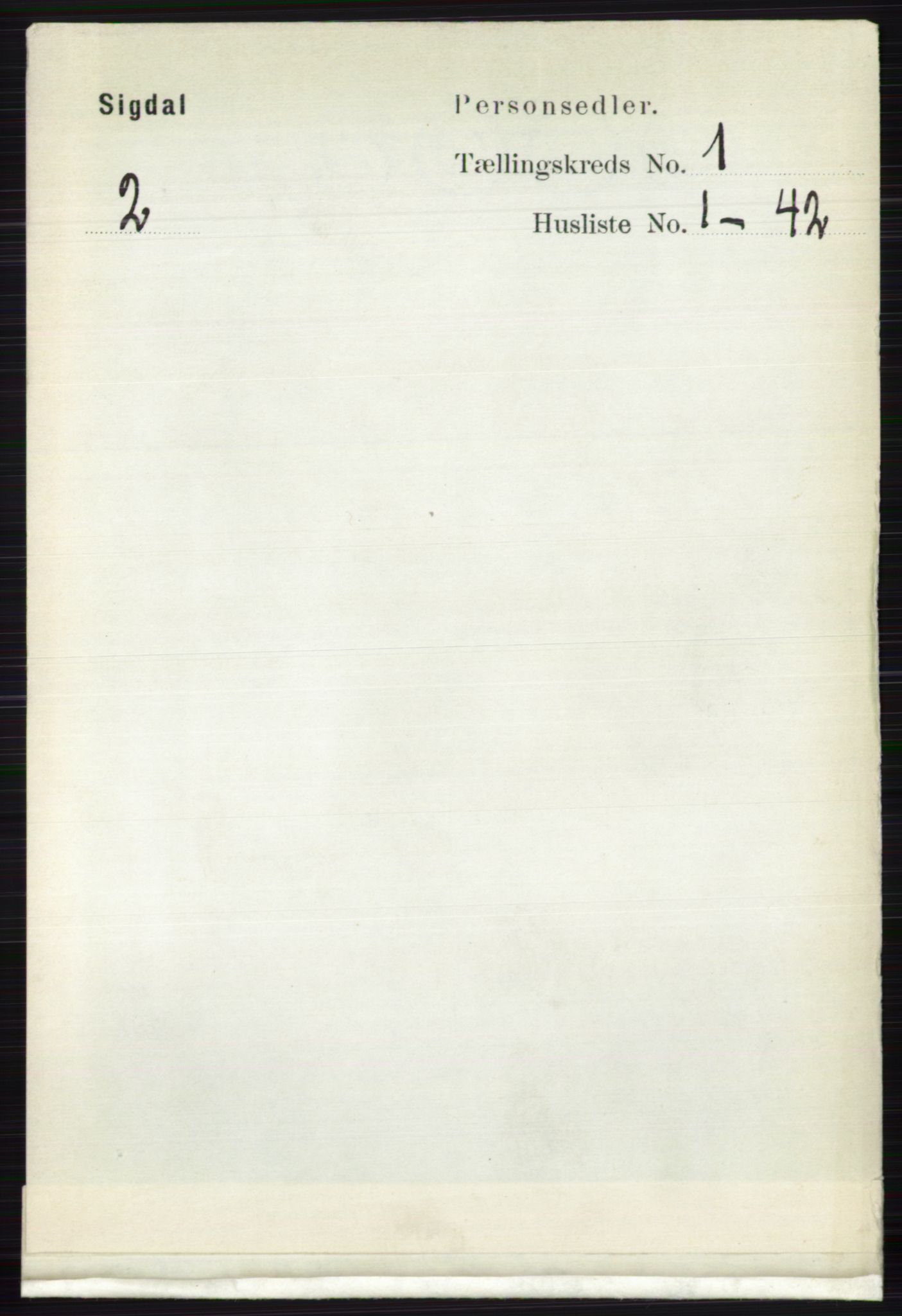 RA, 1891 census for 0621 Sigdal, 1891, p. 186