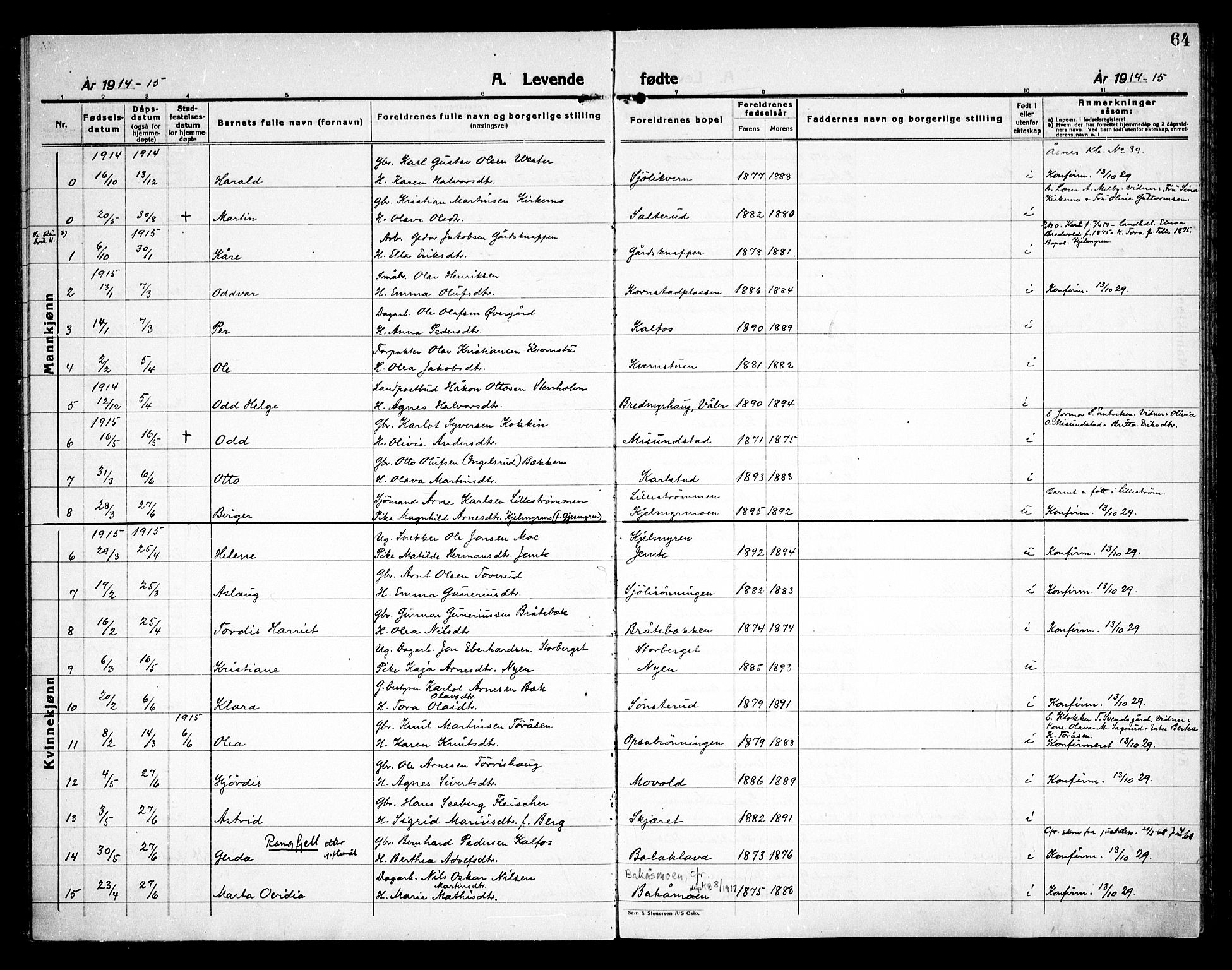 Åsnes prestekontor, AV/SAH-PREST-042/H/Ha/Haa/L0000D: Parish register (official) no. 0B, 1890-1929, p. 64