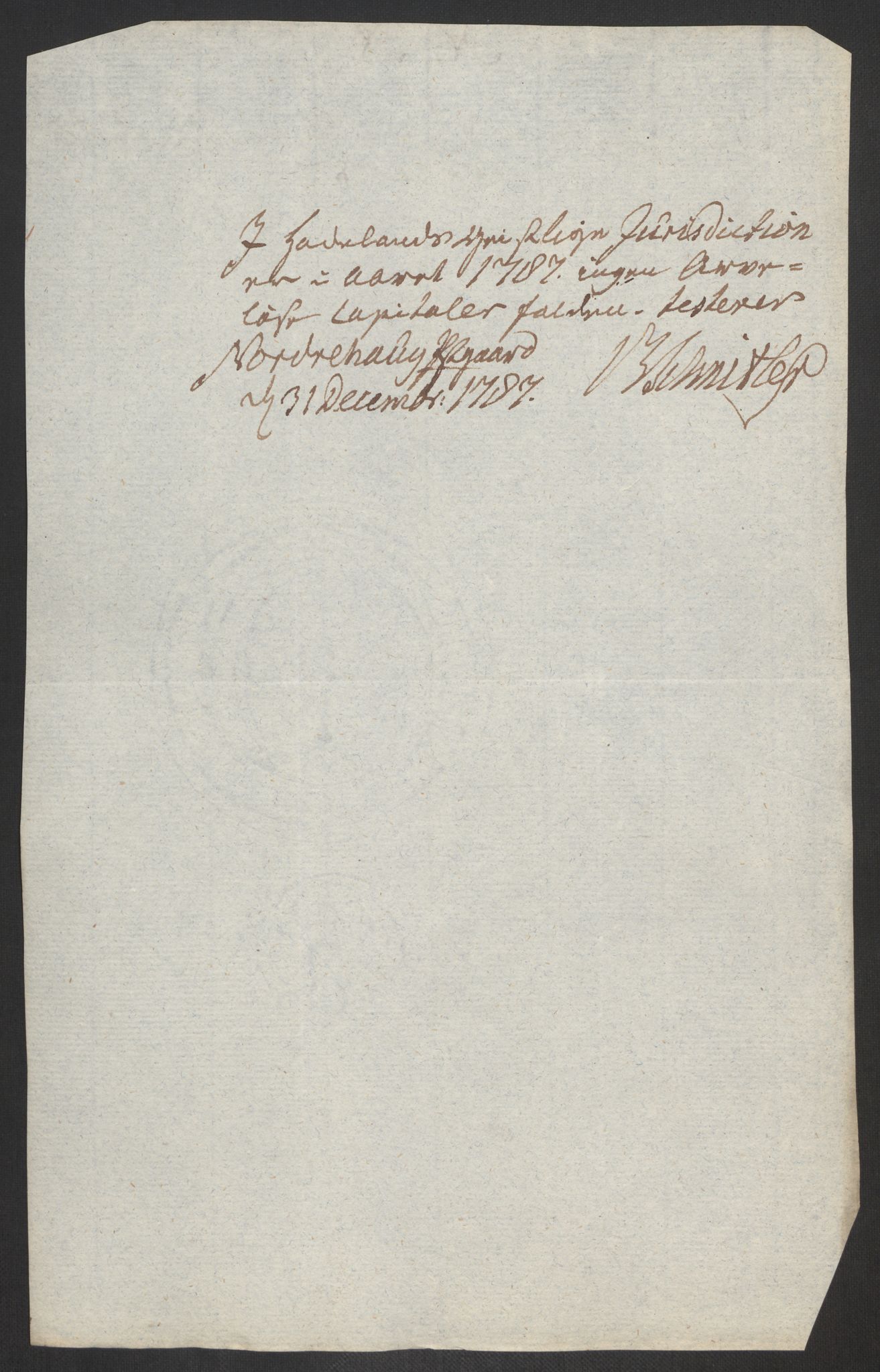 Rentekammeret inntil 1814, Reviderte regnskaper, Fogderegnskap, RA/EA-4092/R19/L1374: Fogderegnskap Toten, Hadeland og Vardal, 1787, p. 192